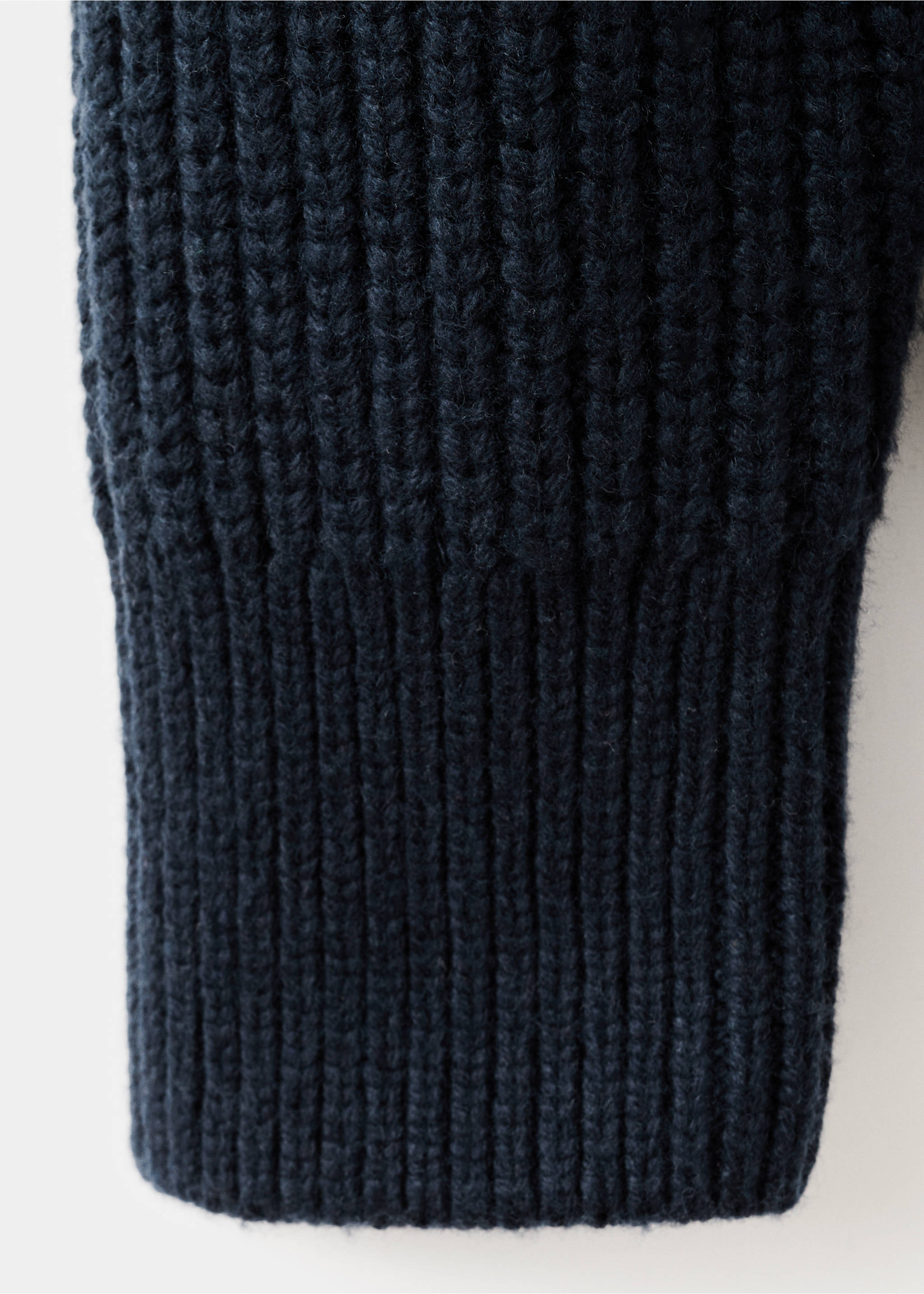 Kalıplı yün karışımlı hırka - Ürün detayı 0, Lacivert. Ref: 27091250-00.