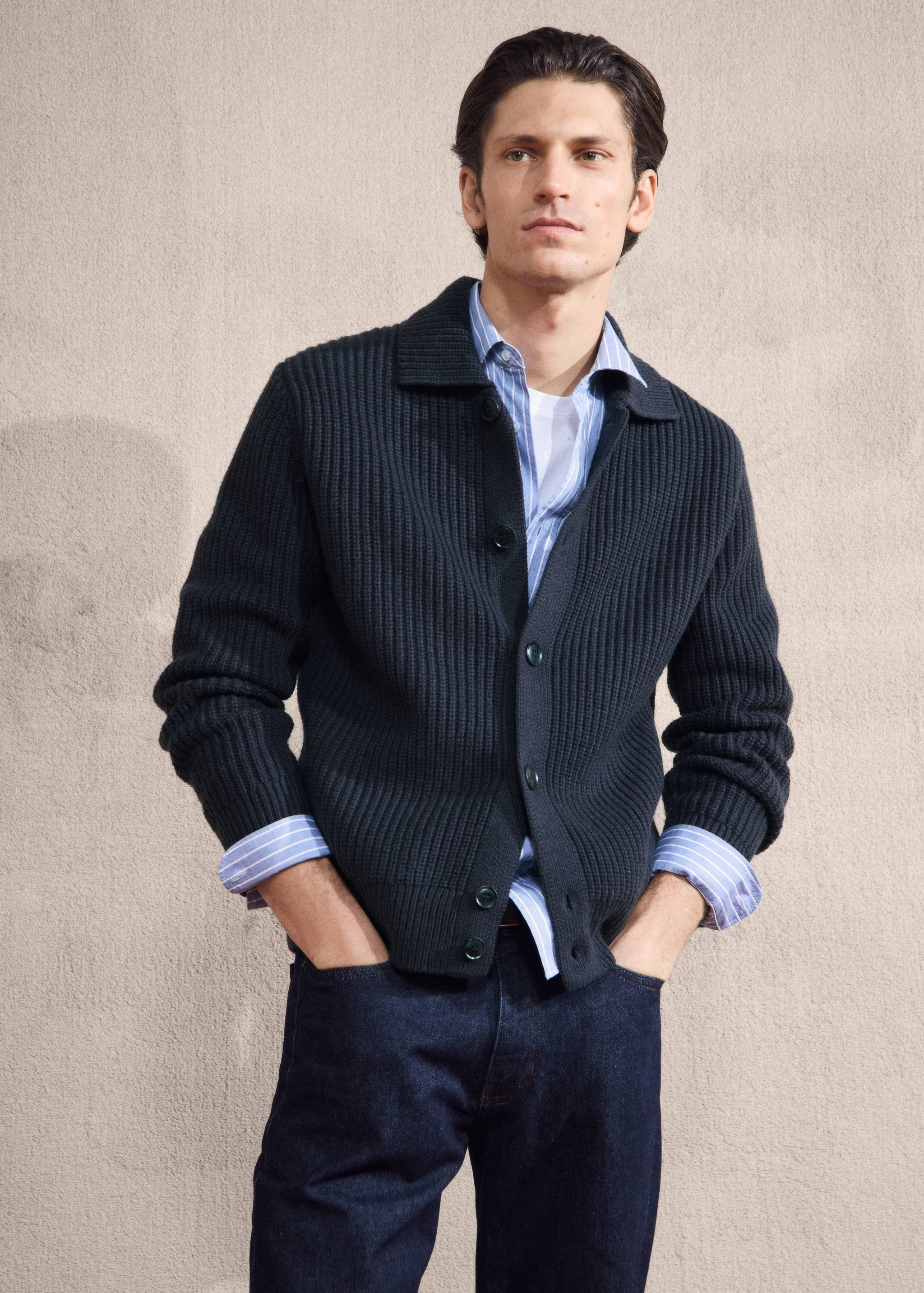 Structured wool-blend cardigan - Details of the article 3