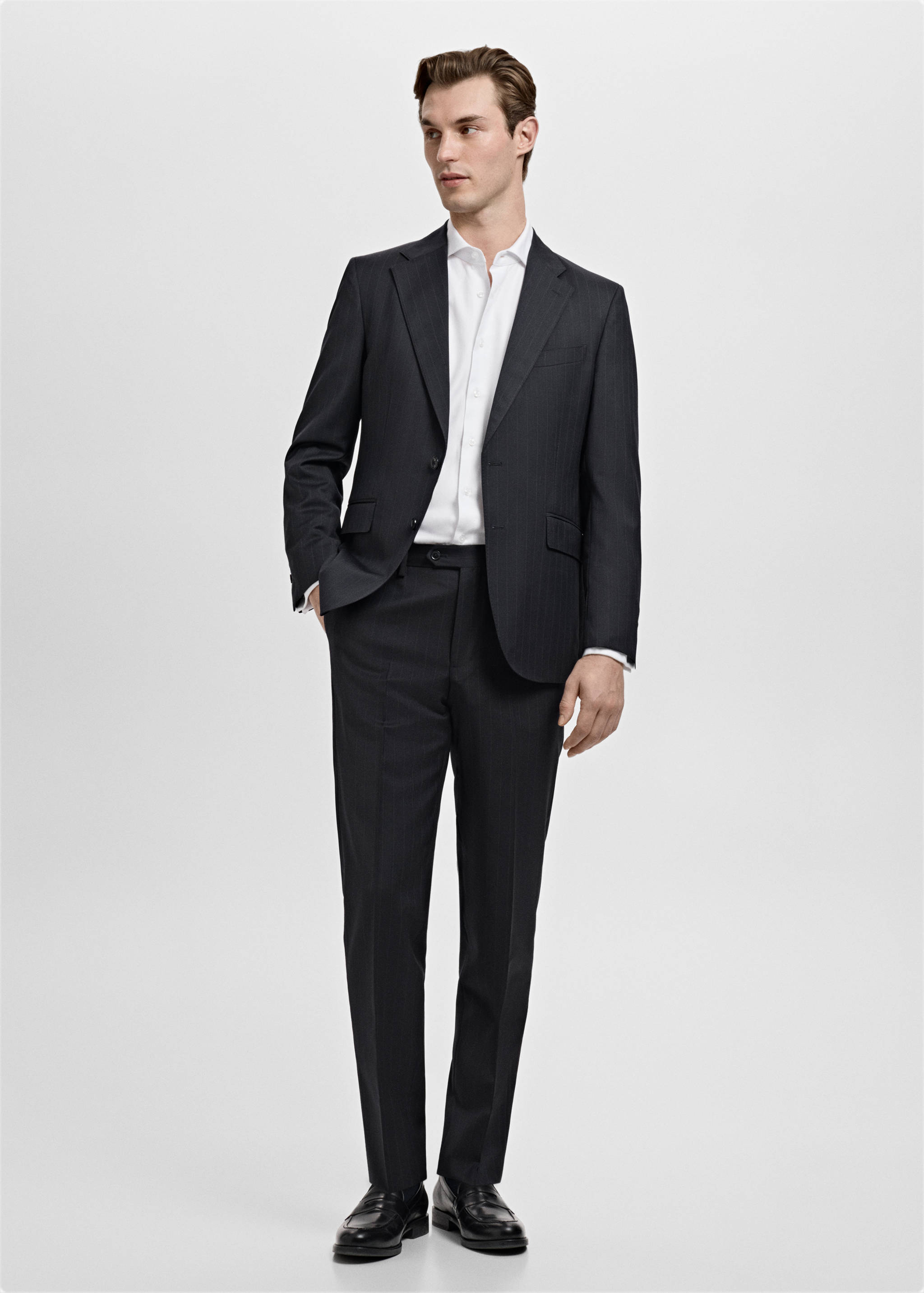 Regular fit cotton suit shirt - General plane