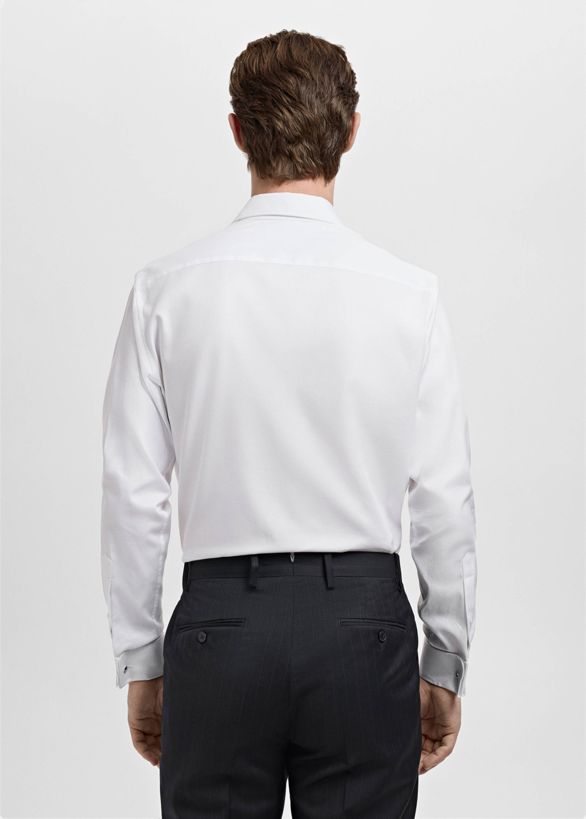 Regular fit cotton suit shirt - Reverse of the article