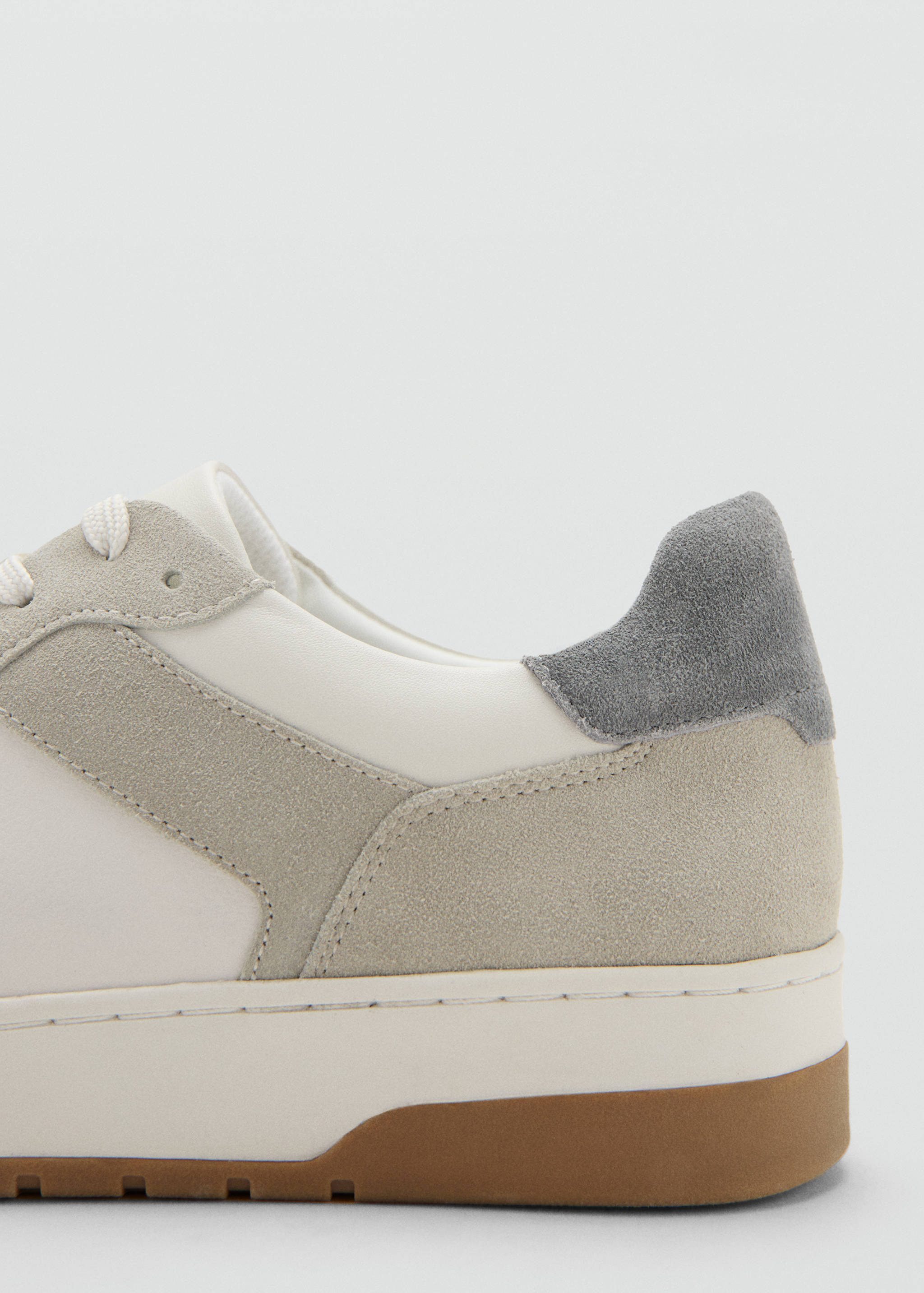 Combined leather trainers - Details of the article 1