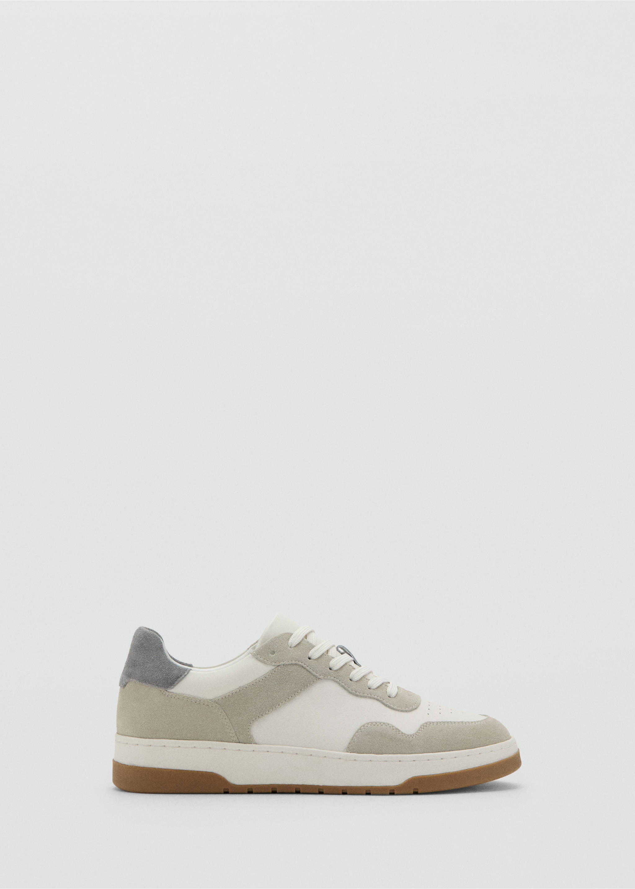 Combined leather trainers - Article without model, White. Ref: 27091254-00.