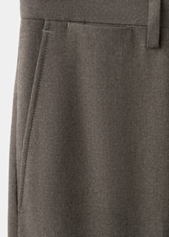Slim-fit flannel trousers — Medium Brown 10