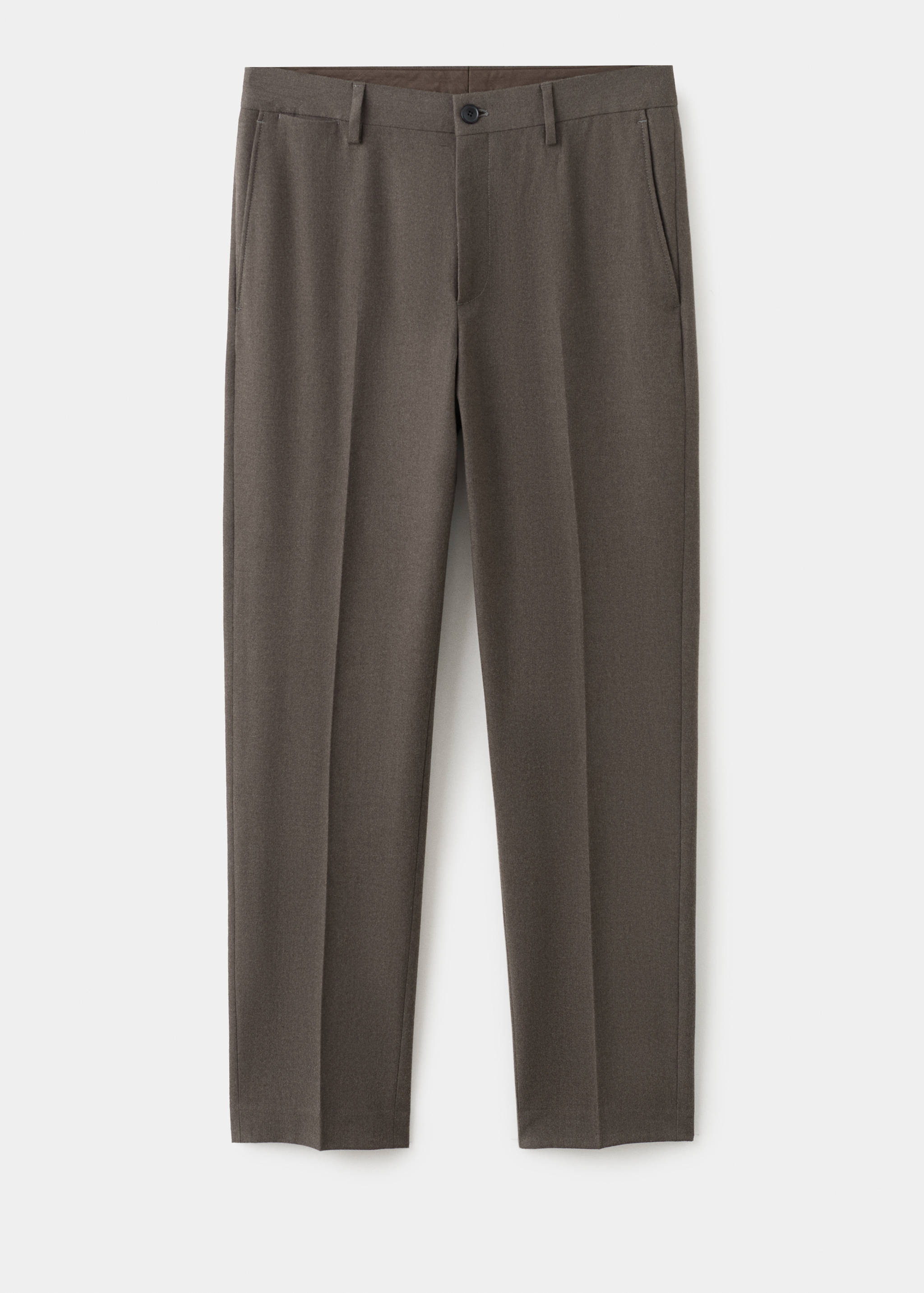 Slim-fit flannel trousers - Article without model