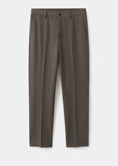 Slim-fit flannel trousers — Medium Brown 8