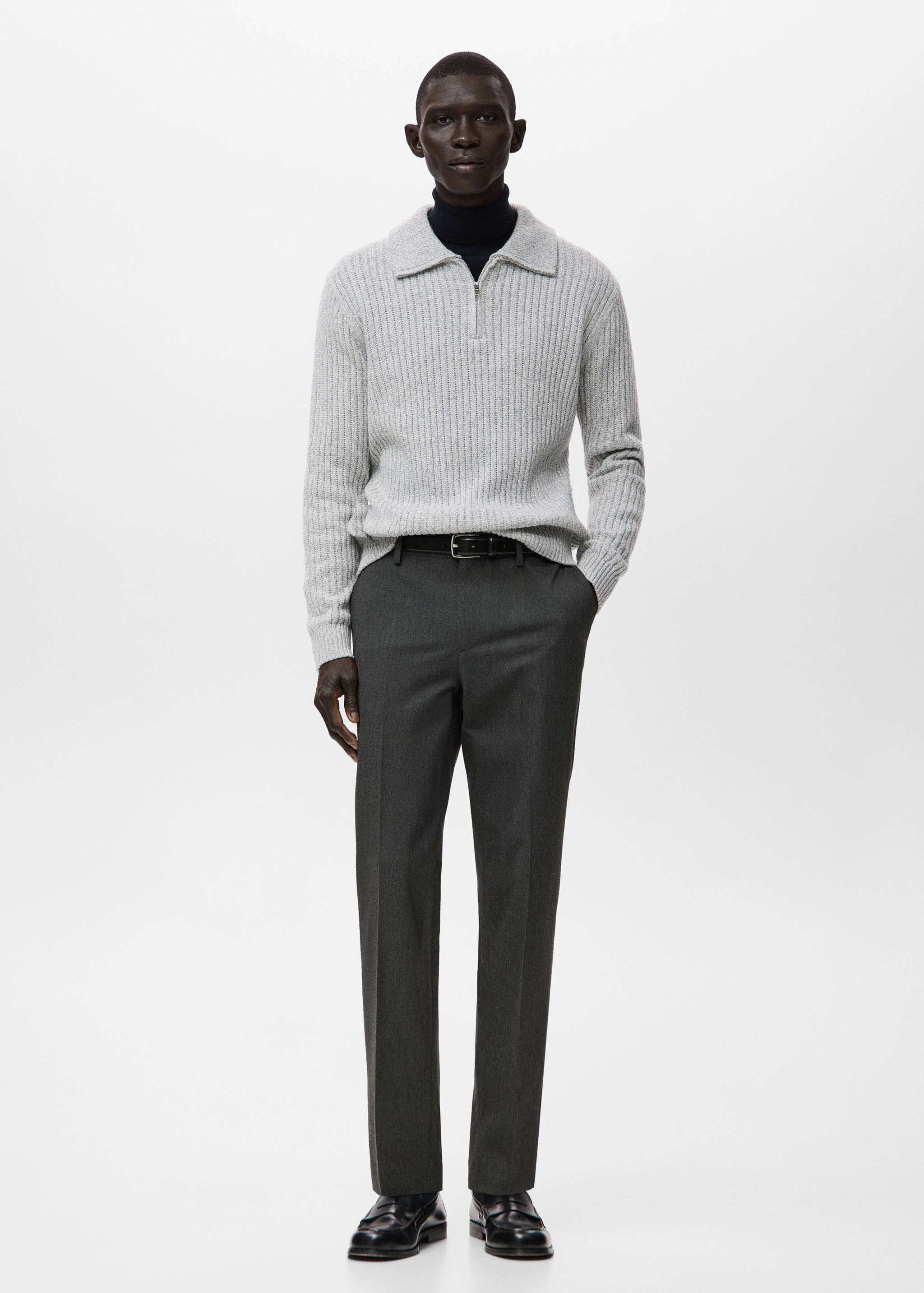 Pantalón franela slim fit - Plano general