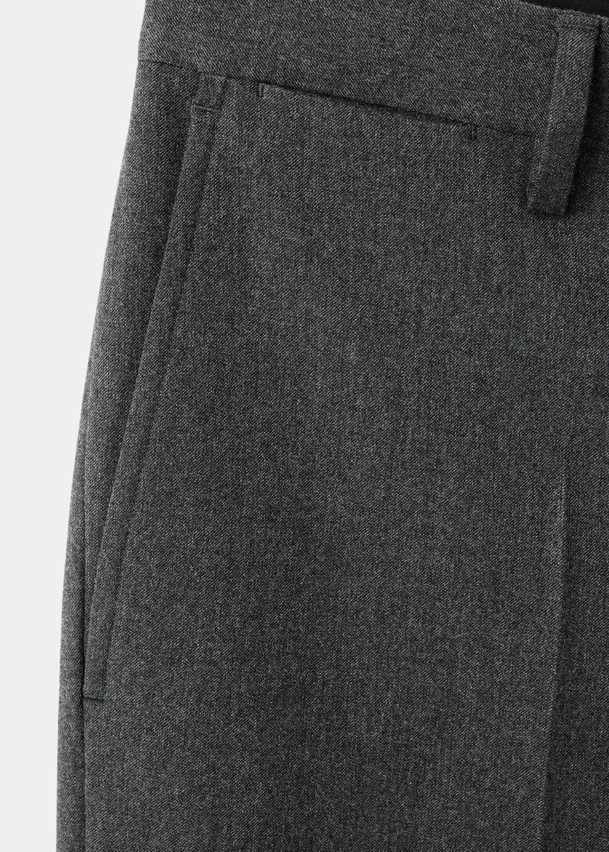 Slim-fit flannel trousers — Dark Heather Grey