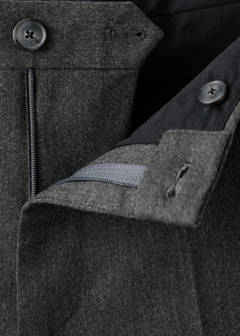 Slim-fit flannel trousers — Dark Heather Grey 9