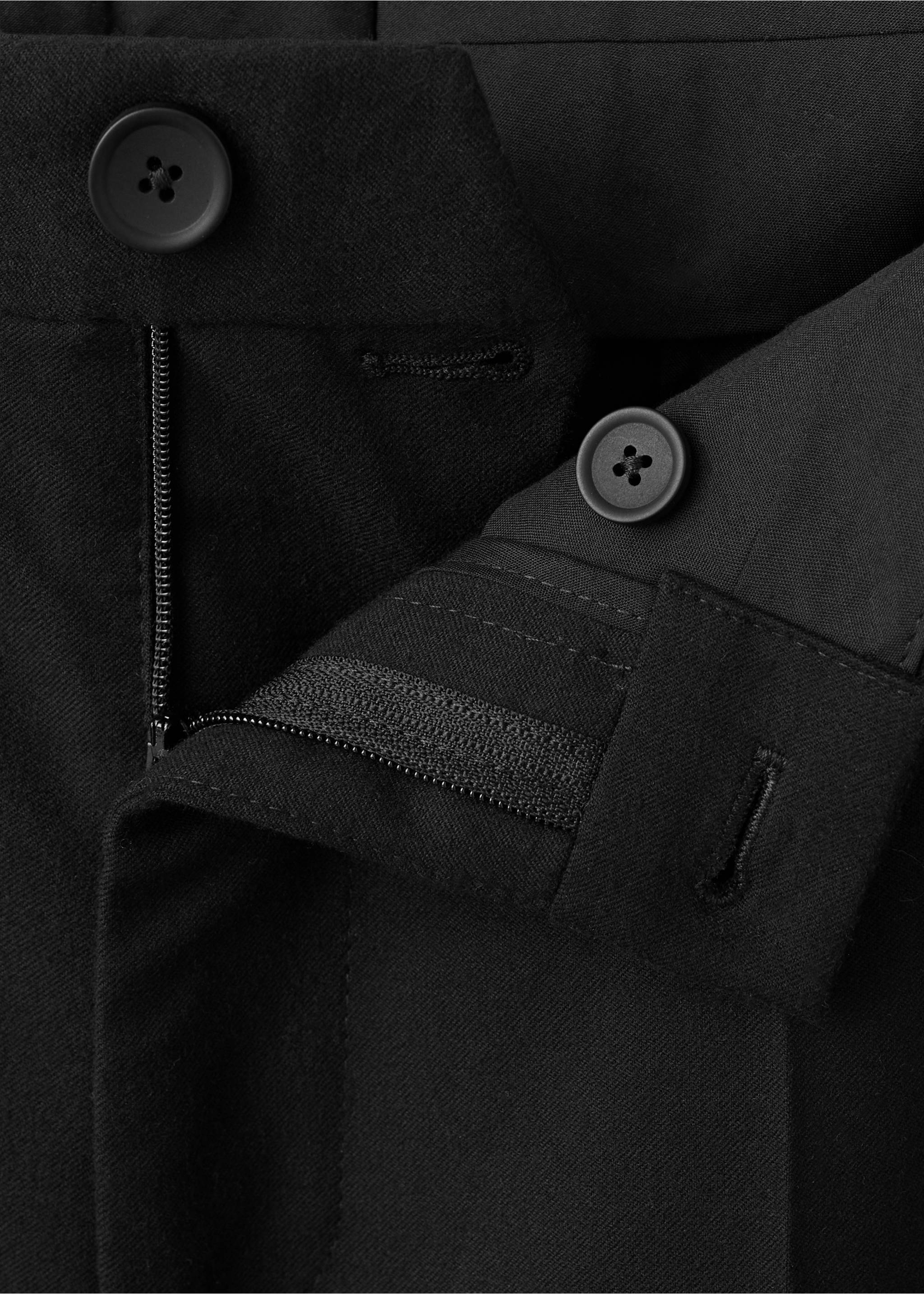 Slim fit flanel pantolon - Ürün detayı 8, Siyah. Ref: 27091256-00.