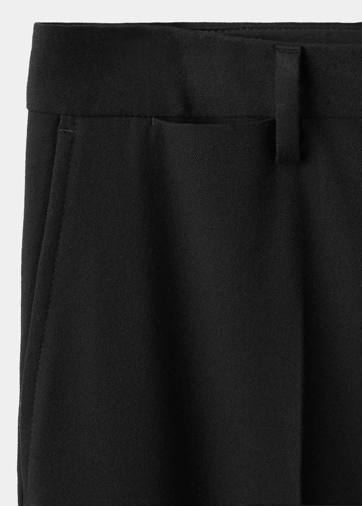 Slim-fit flannel trousers — Black
