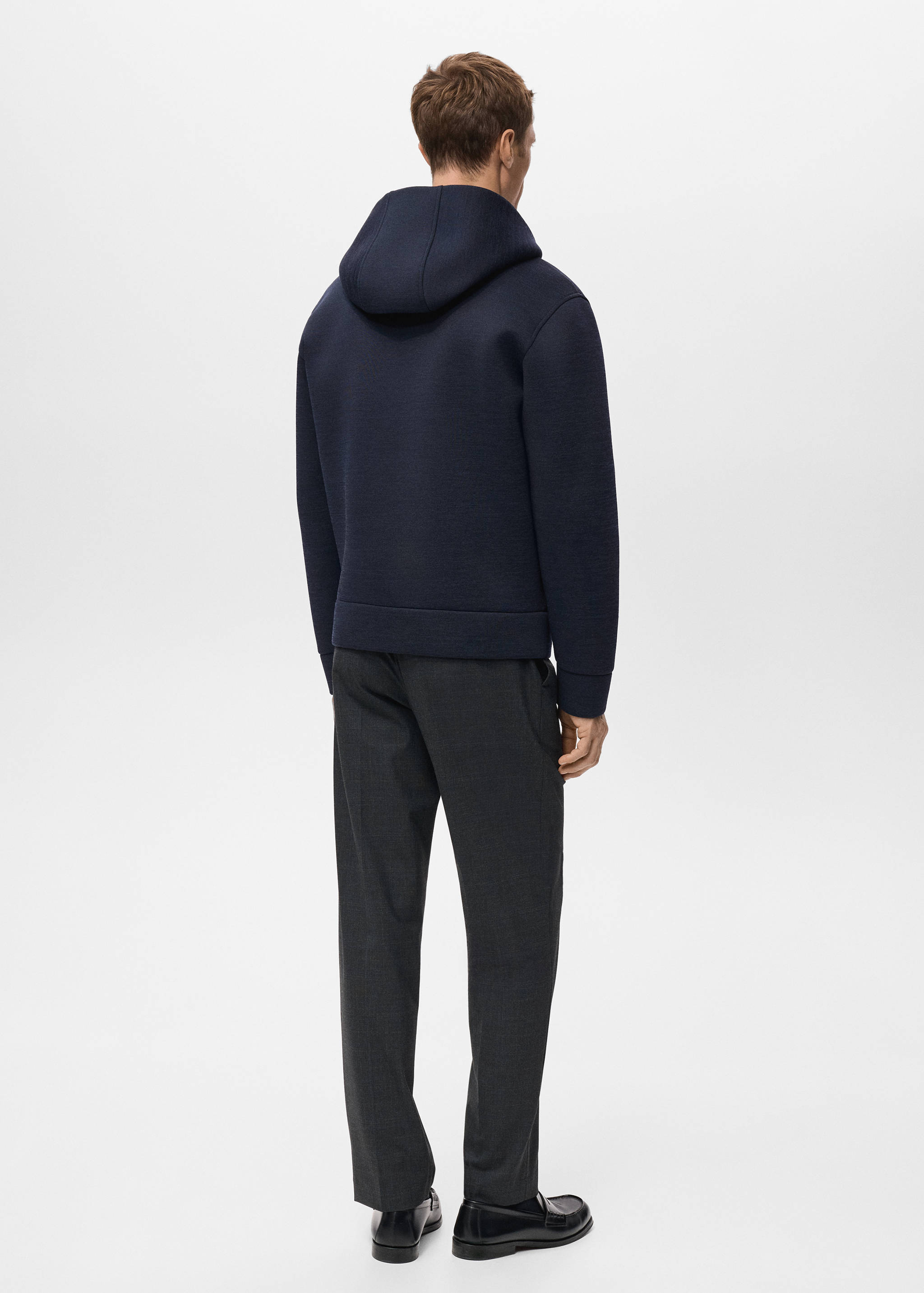 Sweat à zip effet néoprène - Verso de l’article