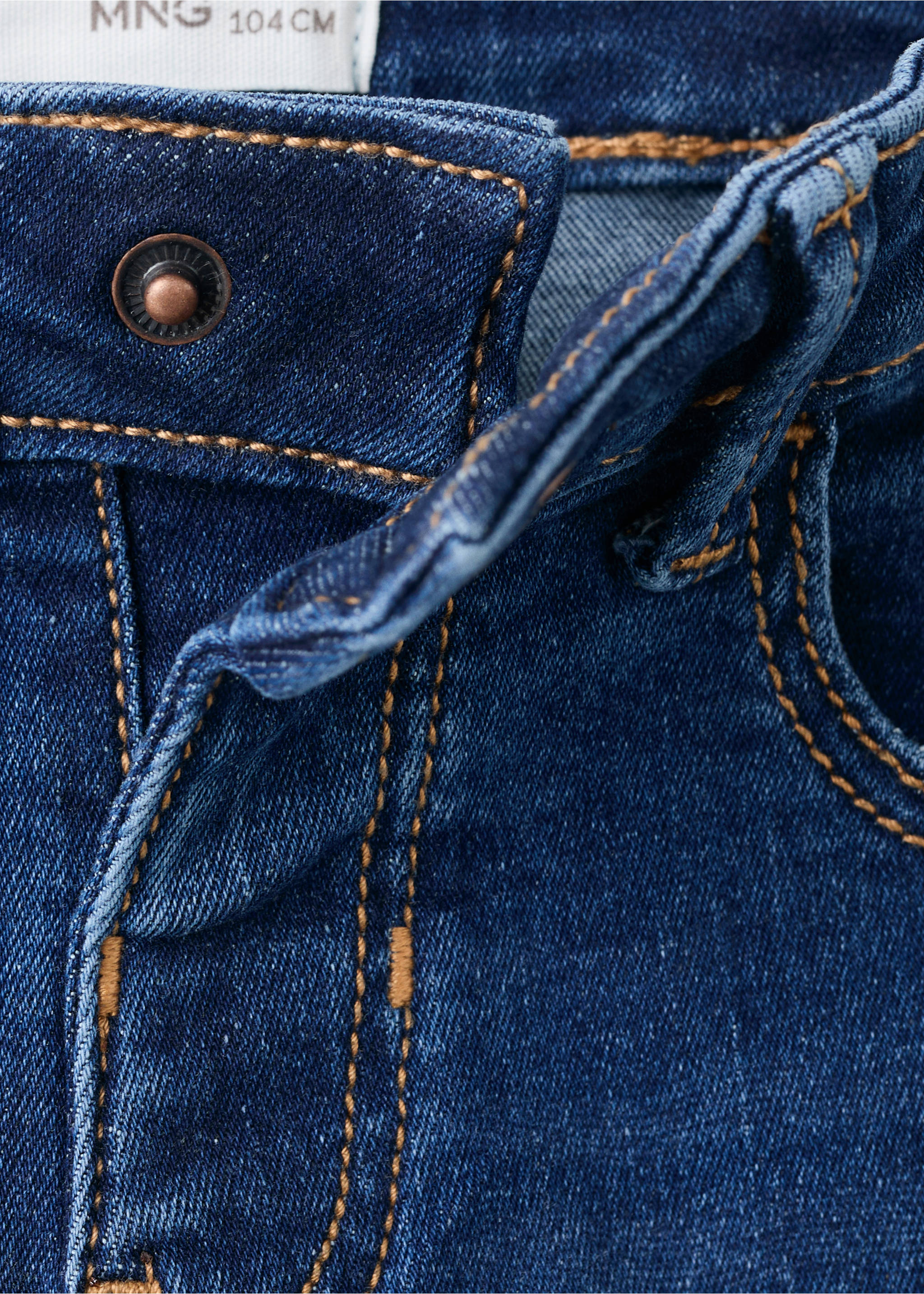 Slim-fit jeans - Details of the article 8, Dark Blue. Ref: 27091258-00.