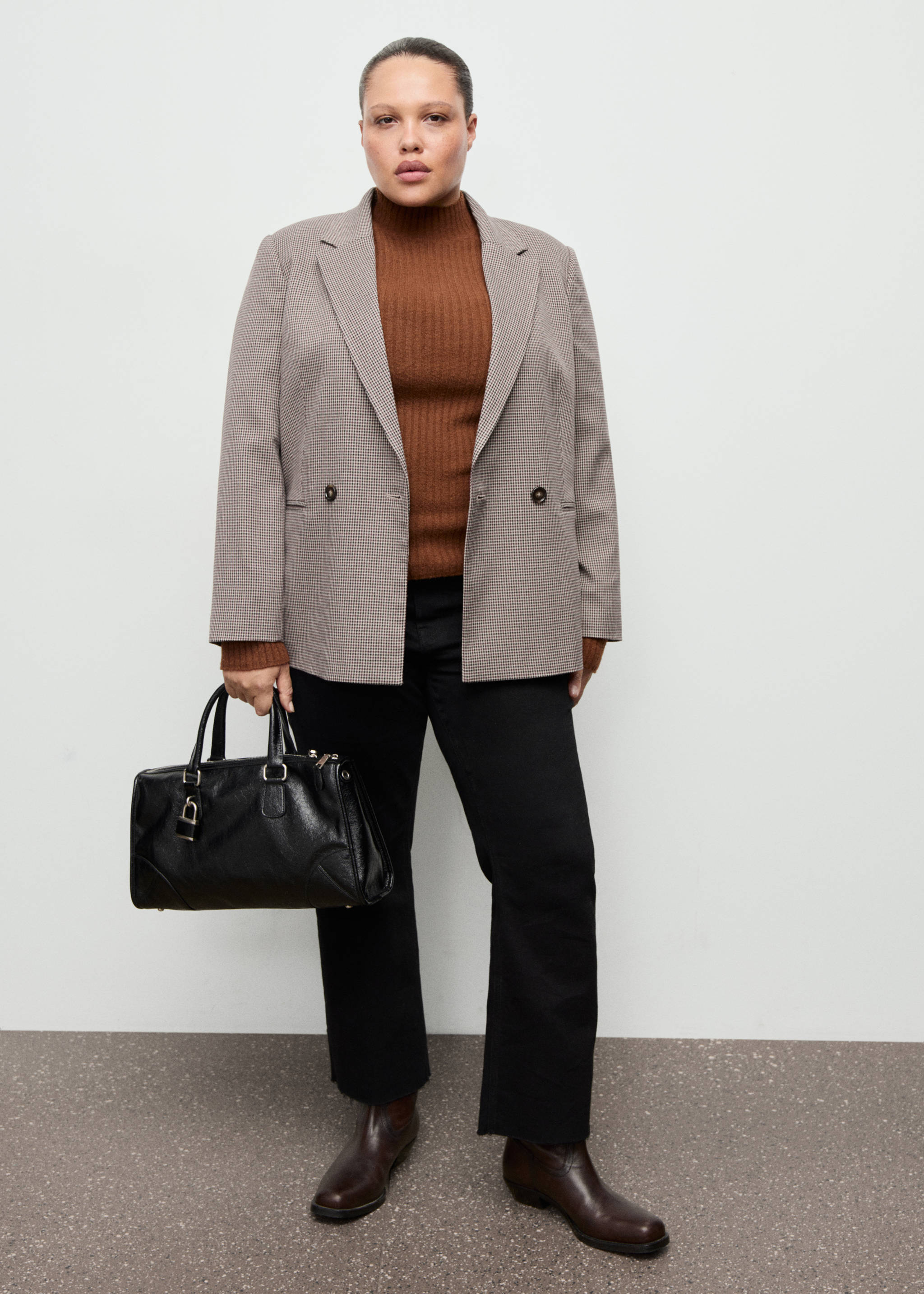 Blazer croisé micro pied-de-poule - Détail de l'article 3