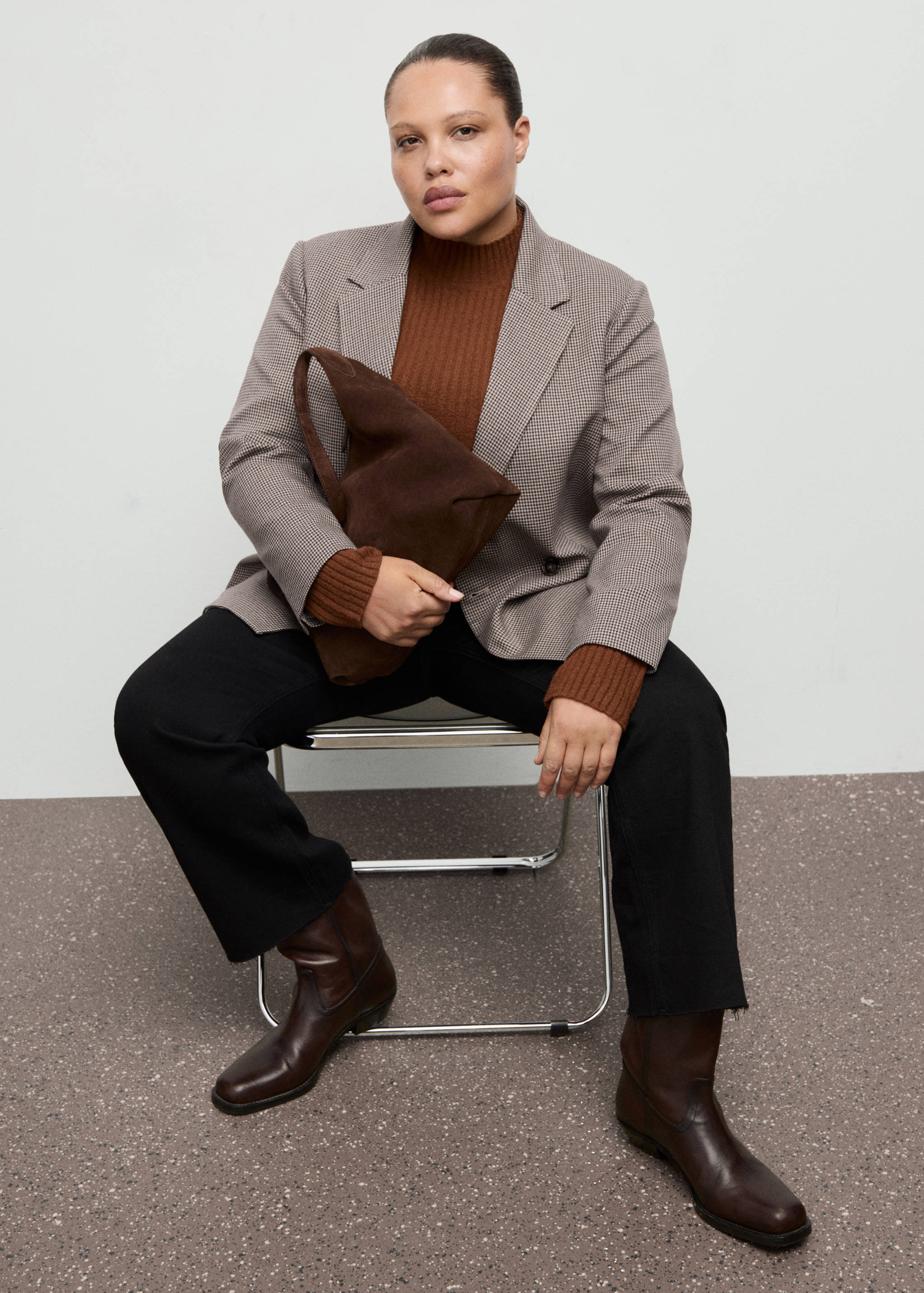 Blazer croisé micro pied-de-poule - Détail de l'article 4