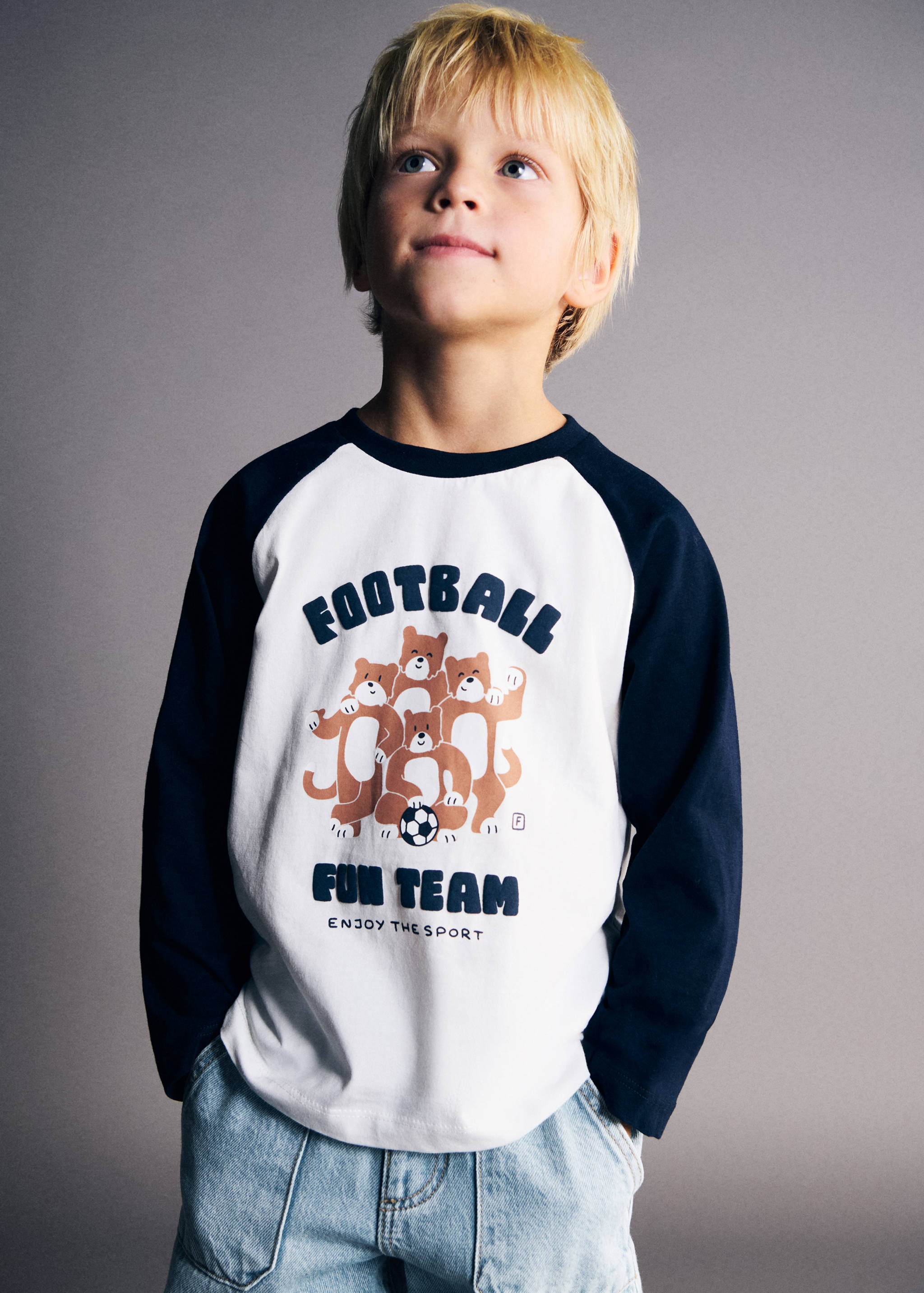 Printed cotton-blend t-shirt - Medium plane