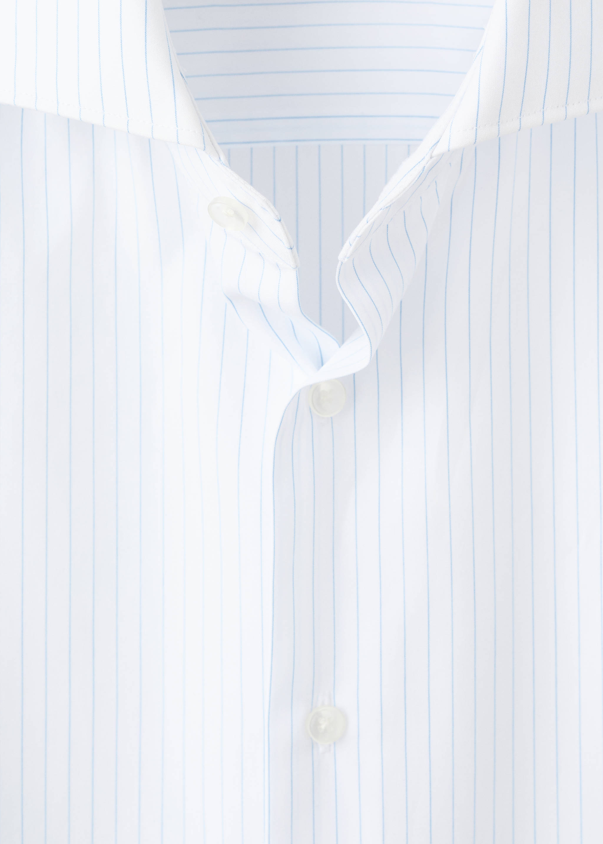 Slim fit cotton striped suit shirt - Details of the article 8