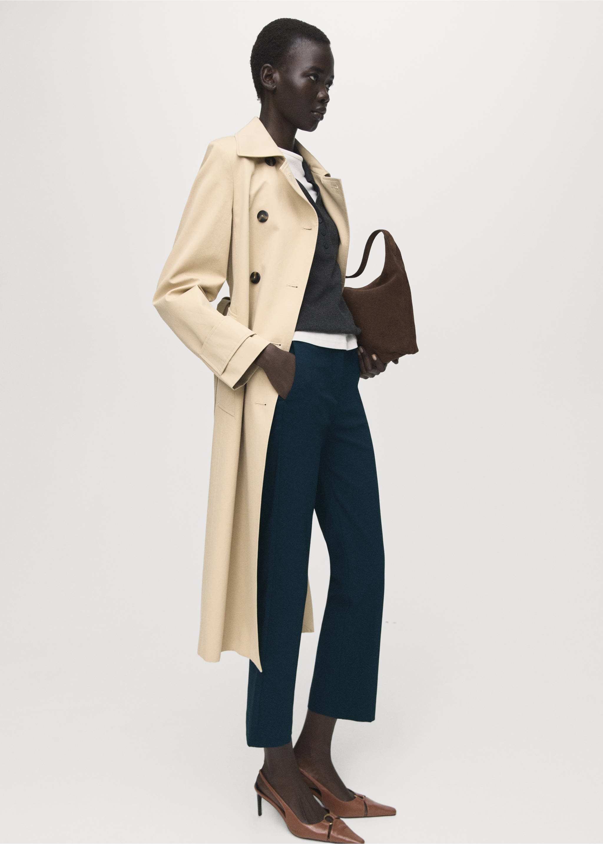 Pantalón recto crop - Detalle del artículo 2, Azul marino. Ref: 27091266-00.