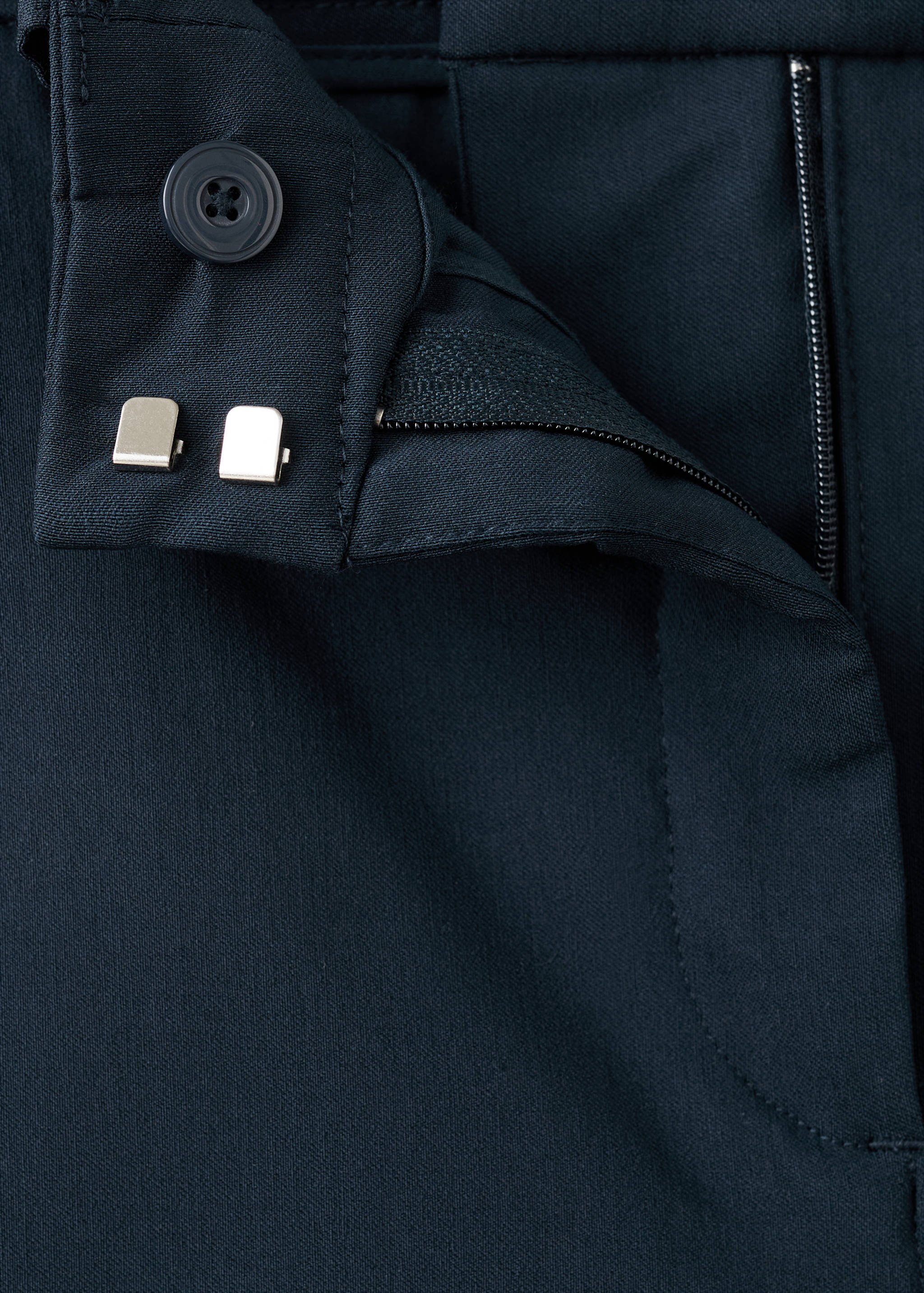 直纹裁七分裤 - null