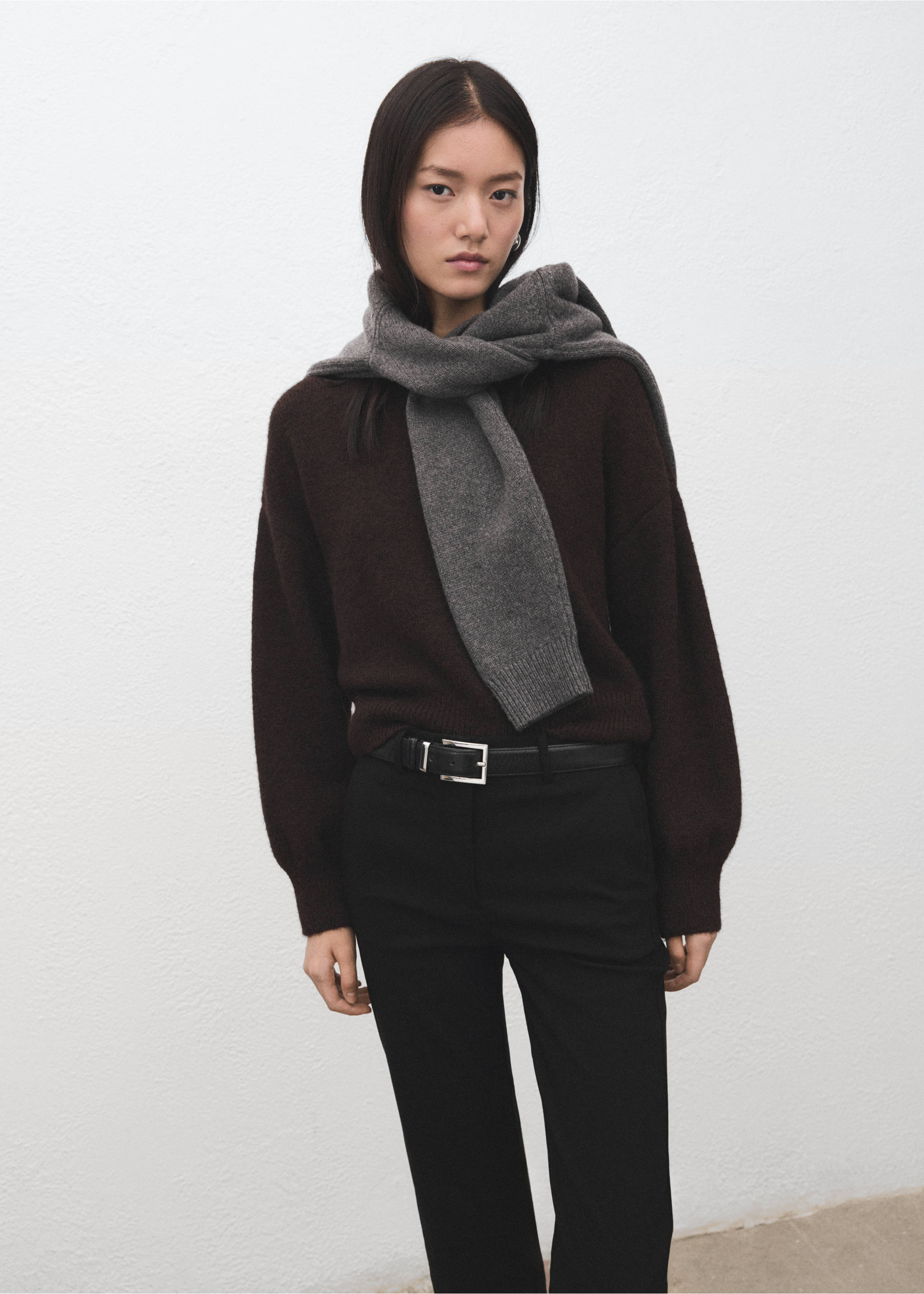 直纹裁七分裤 - null, 黑色. Ref: 27091266-00.