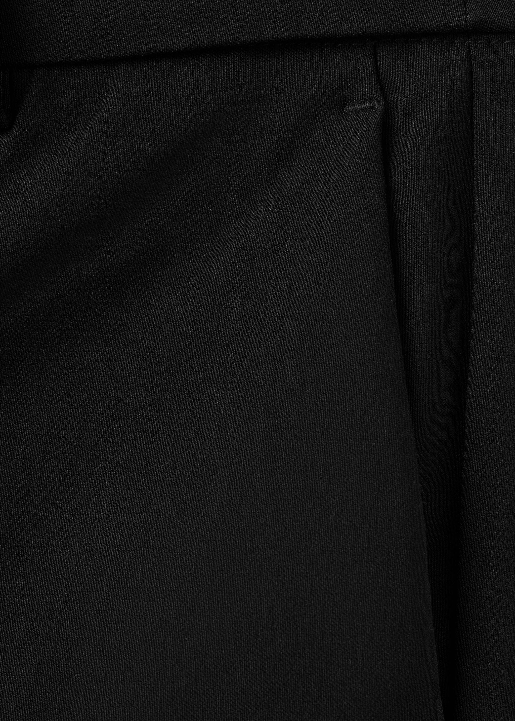 直纹裁七分裤 - null