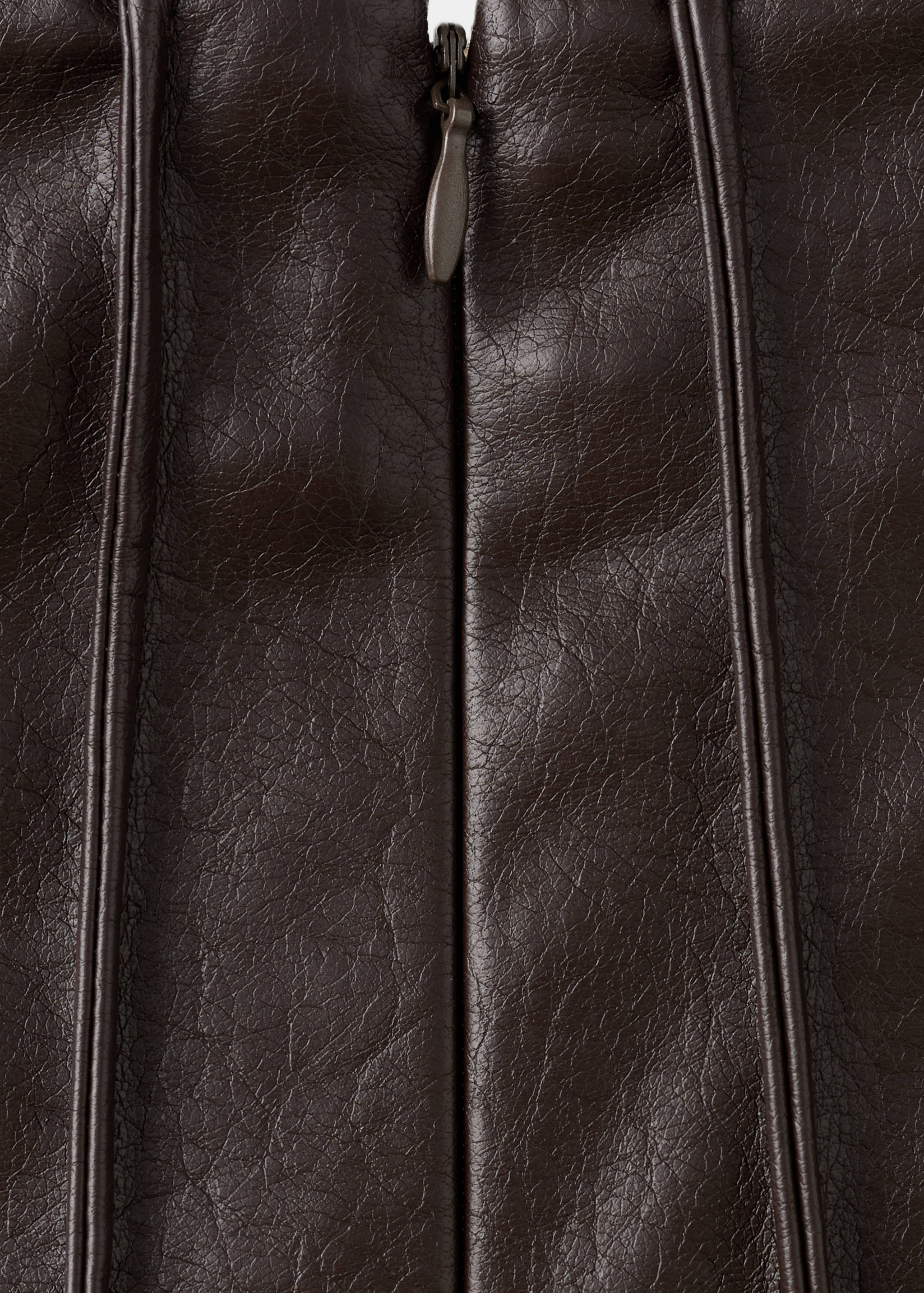 Faux-leather godet skirt - Details of the article 8