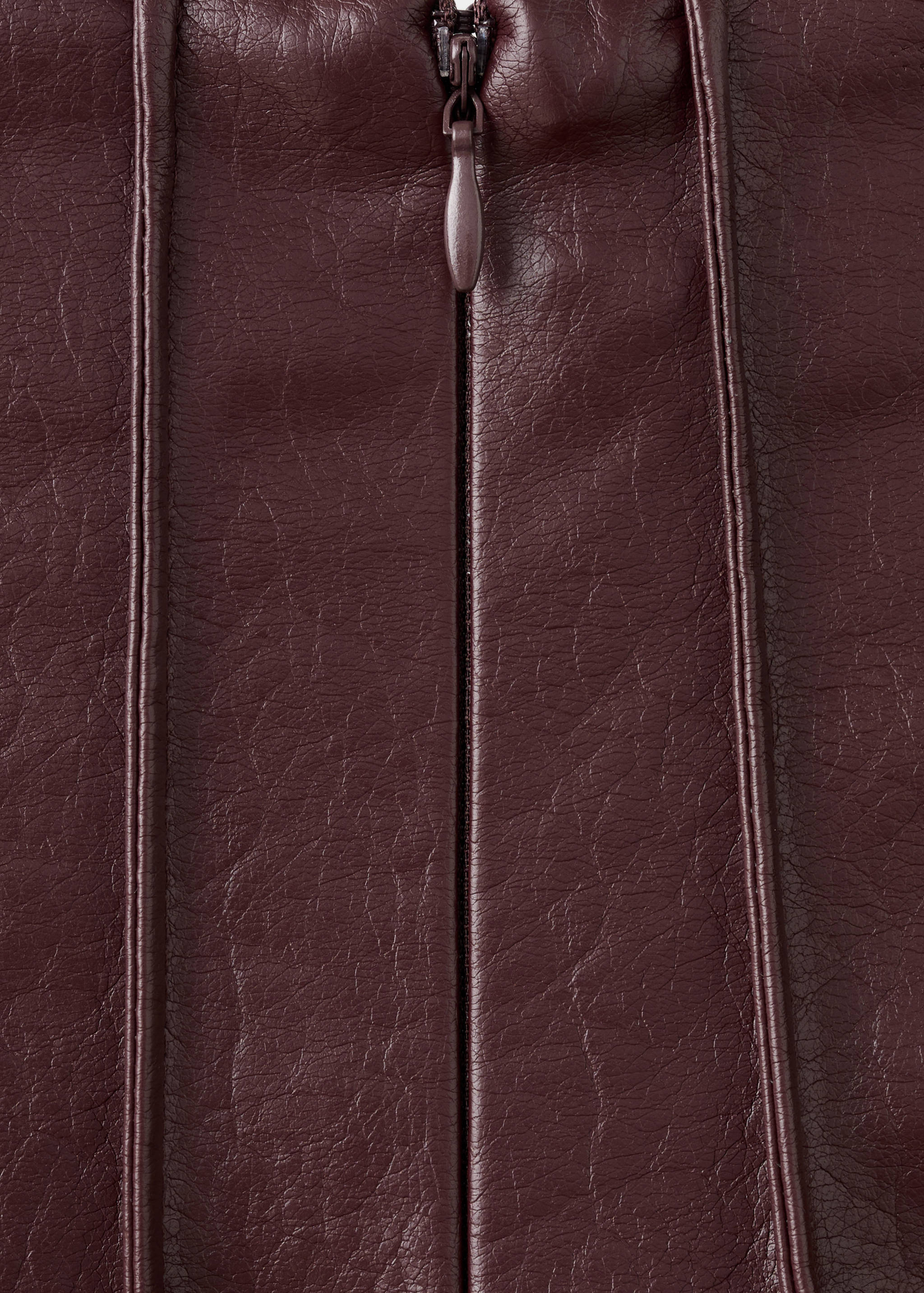 Faux-leather godet skirt - Details of the article 8