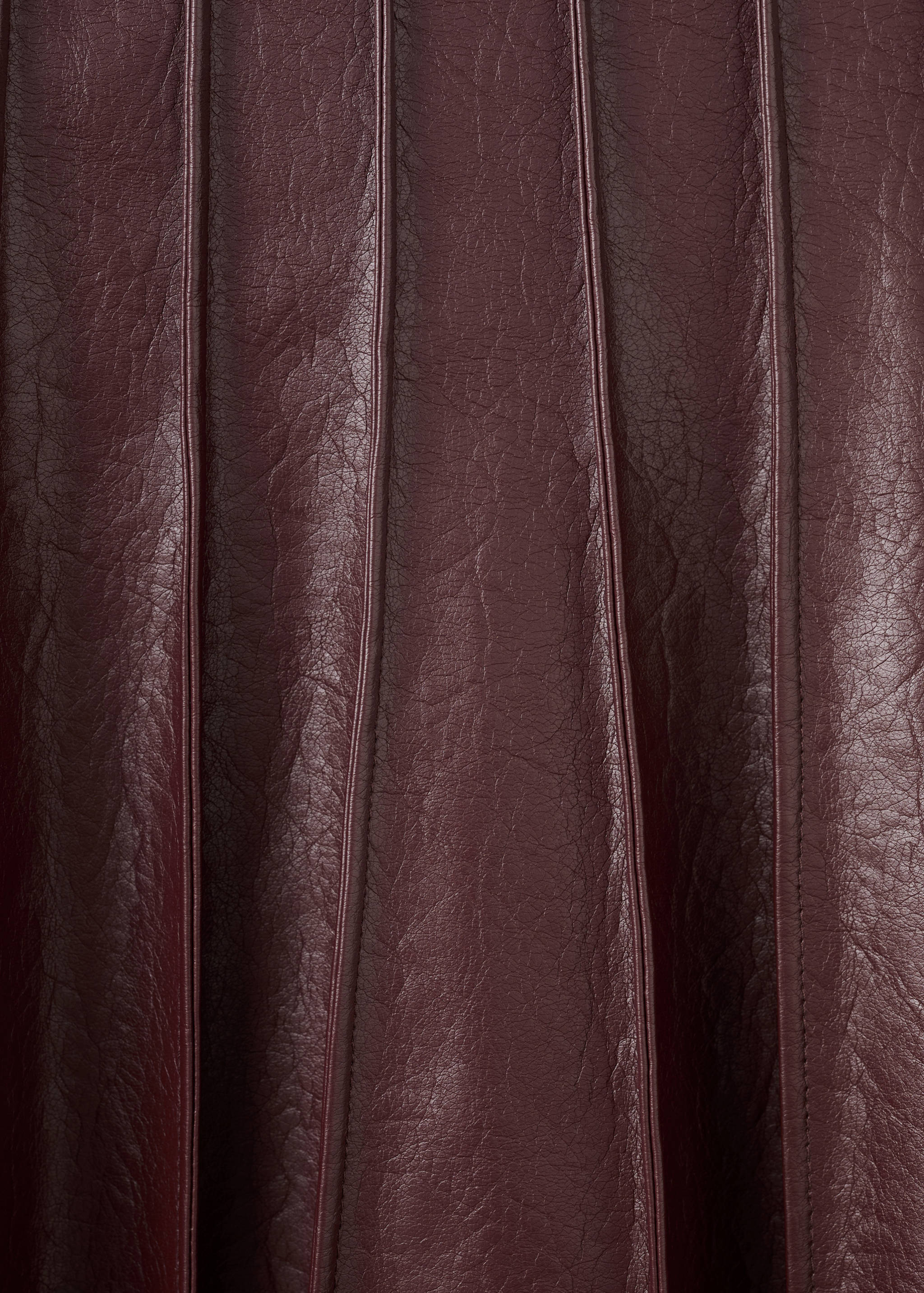 Faux-leather godet skirt - Details of the article 0