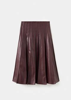 Faux-leather godet skirt — Maroon 5