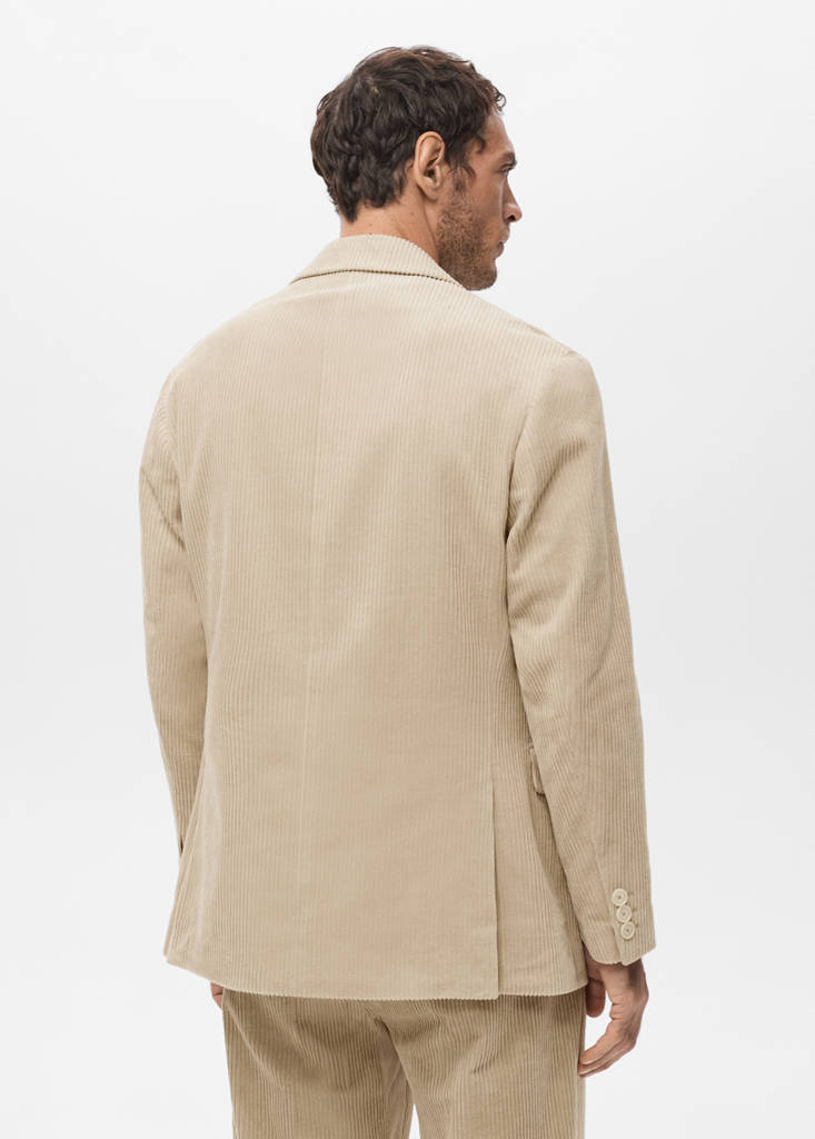 Regular fit corduroy jacket — Beige