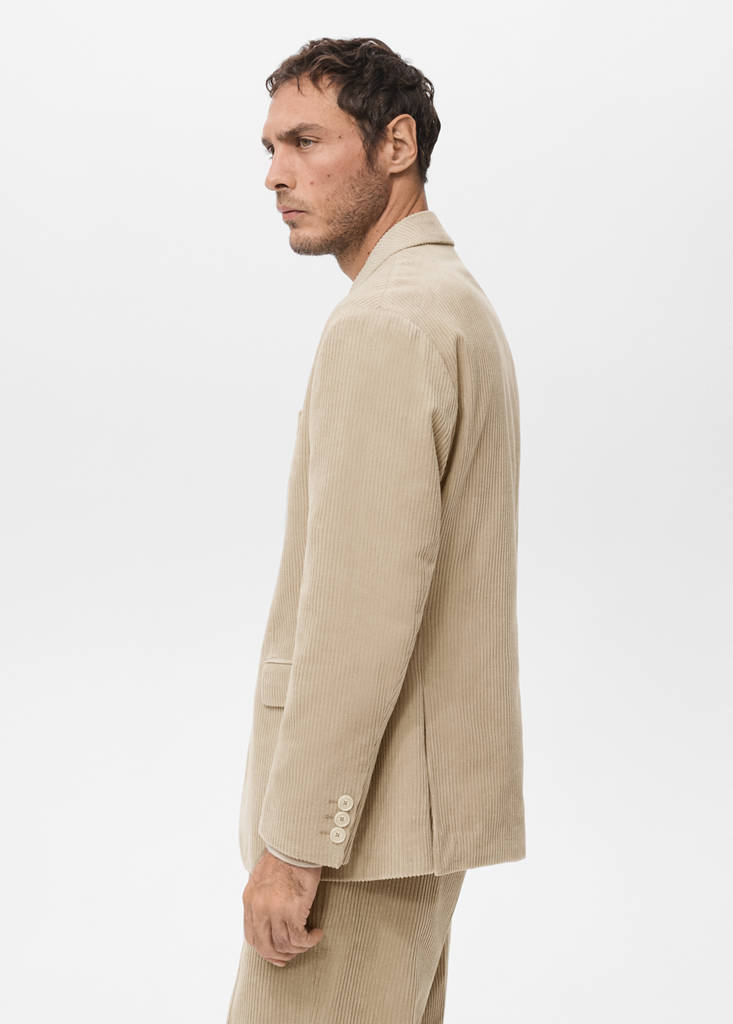 Regular fit corduroy jacket — Beige