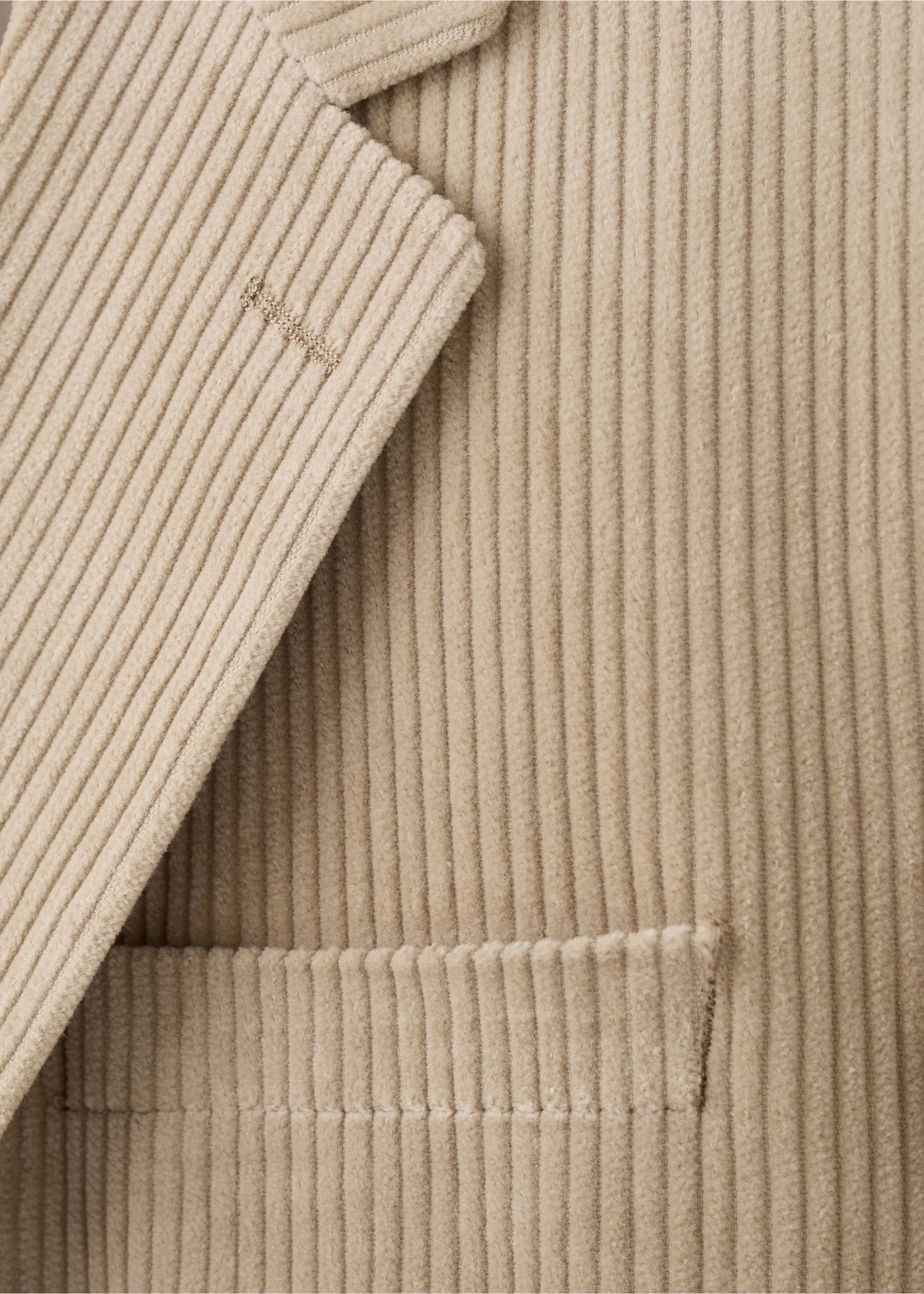 Blazer regular-fit velours côtelé - Détail de l'article 8, Beige. Ref: 27091268-00.