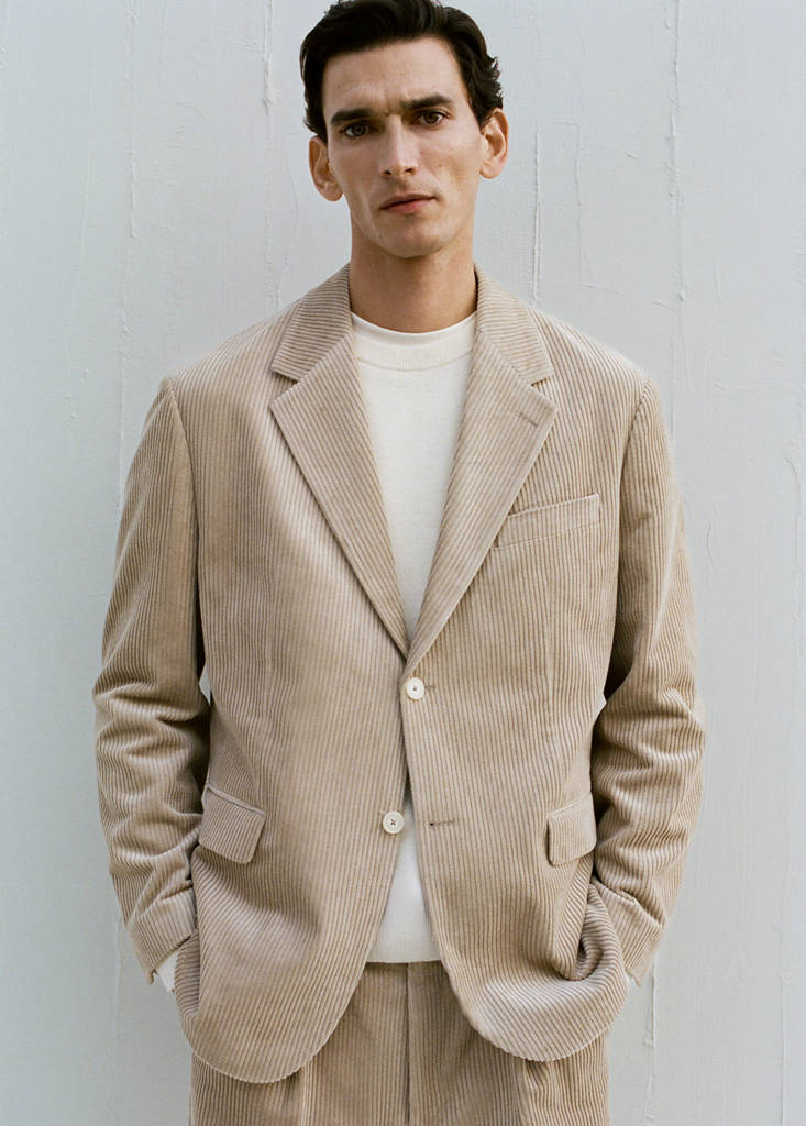 Regular fit corduroy jacket — Beige