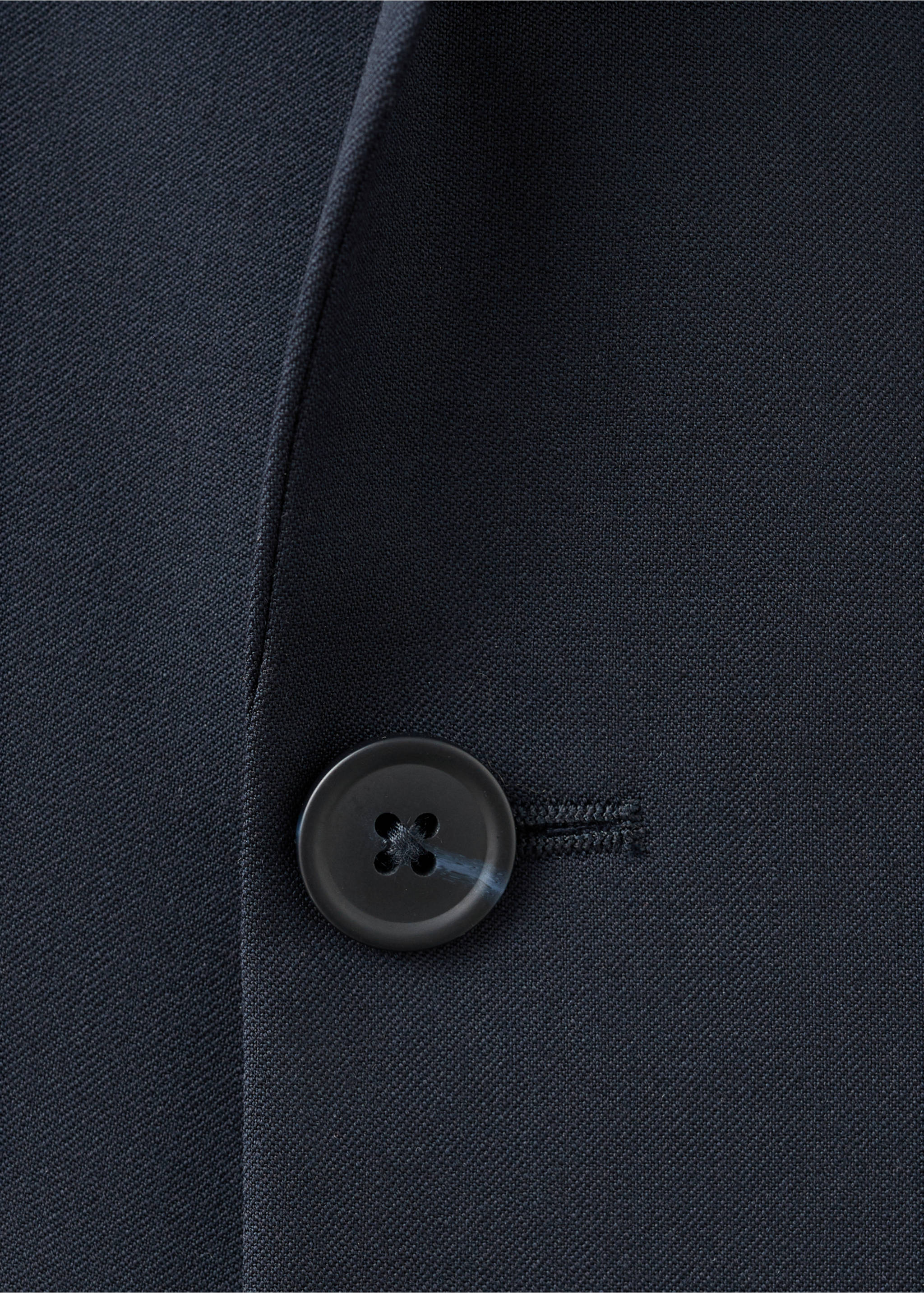 Sakko Turin aus 100 % Wolle - Detail des Artikels 8, Marineblau. Ref: 27091269-00.