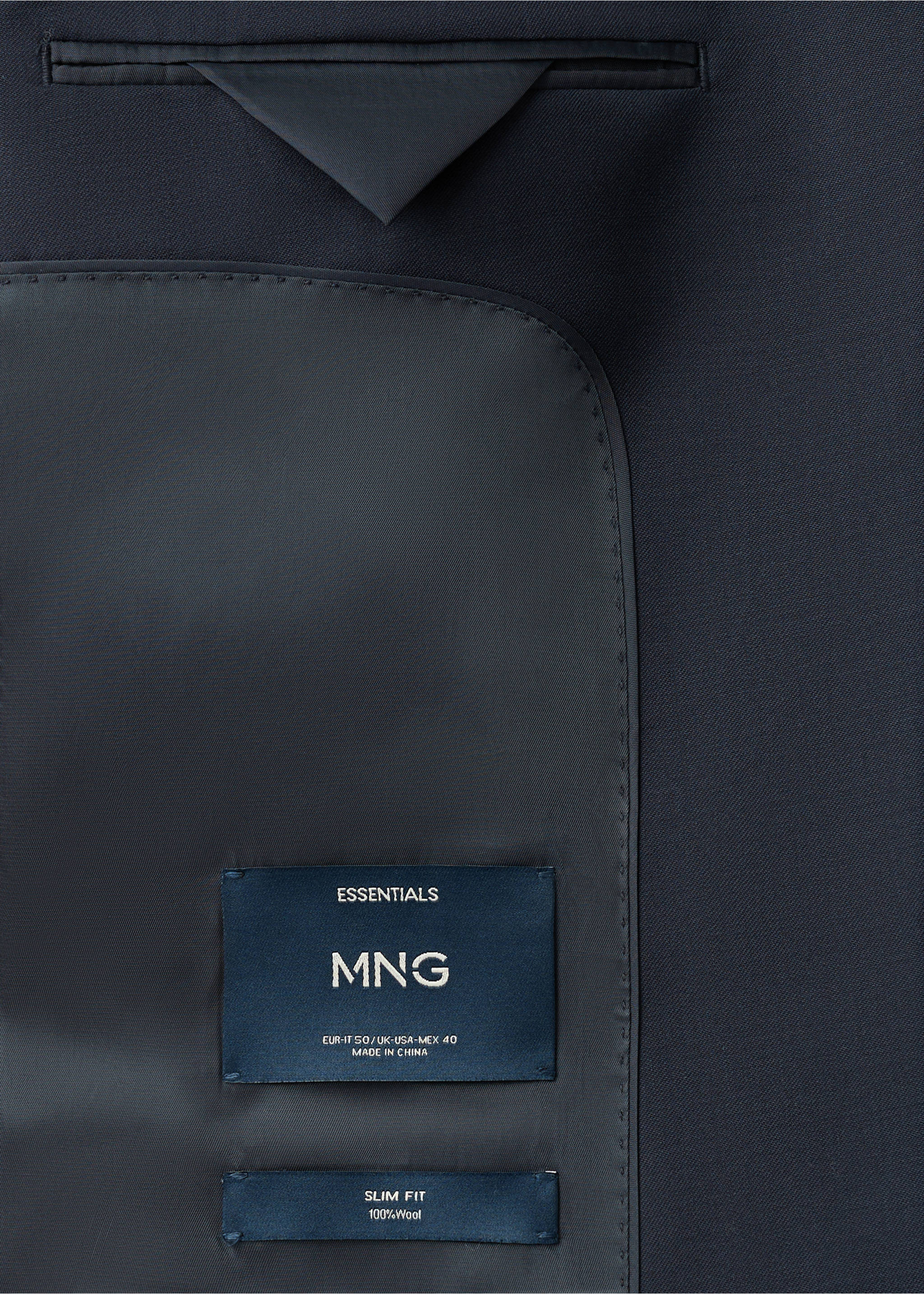 Sakko Turin aus 100 % Wolle - Detail des Artikels 0, Marineblau. Ref: 27091269-00.