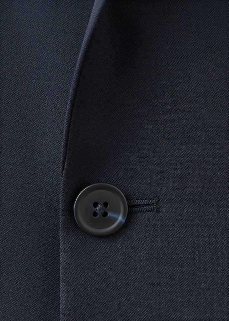 Turin 100% virgin wool suit jacket — Navy