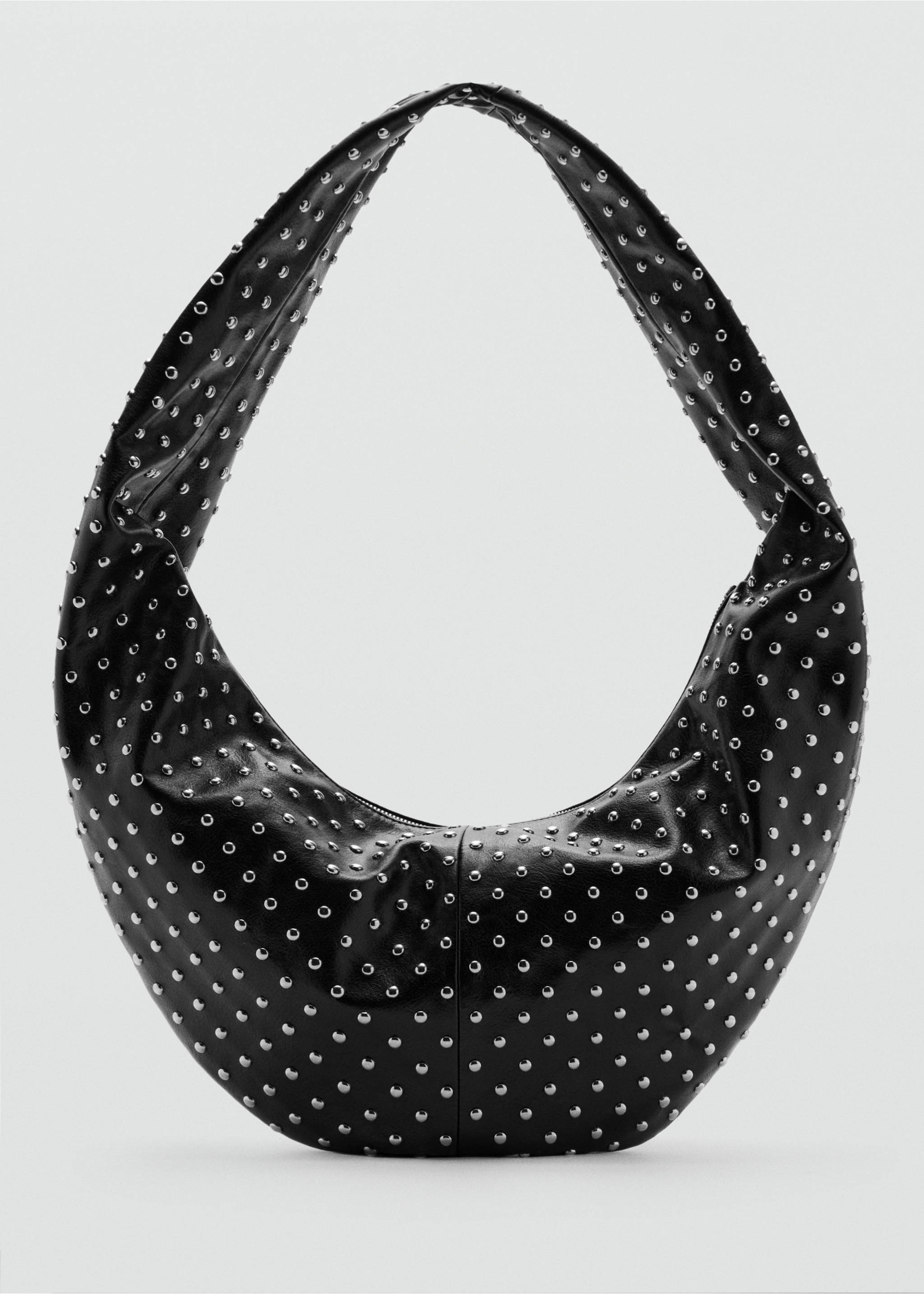 Oval studded shoulder bag - Article without model, Black. Ref: 27091272-00.