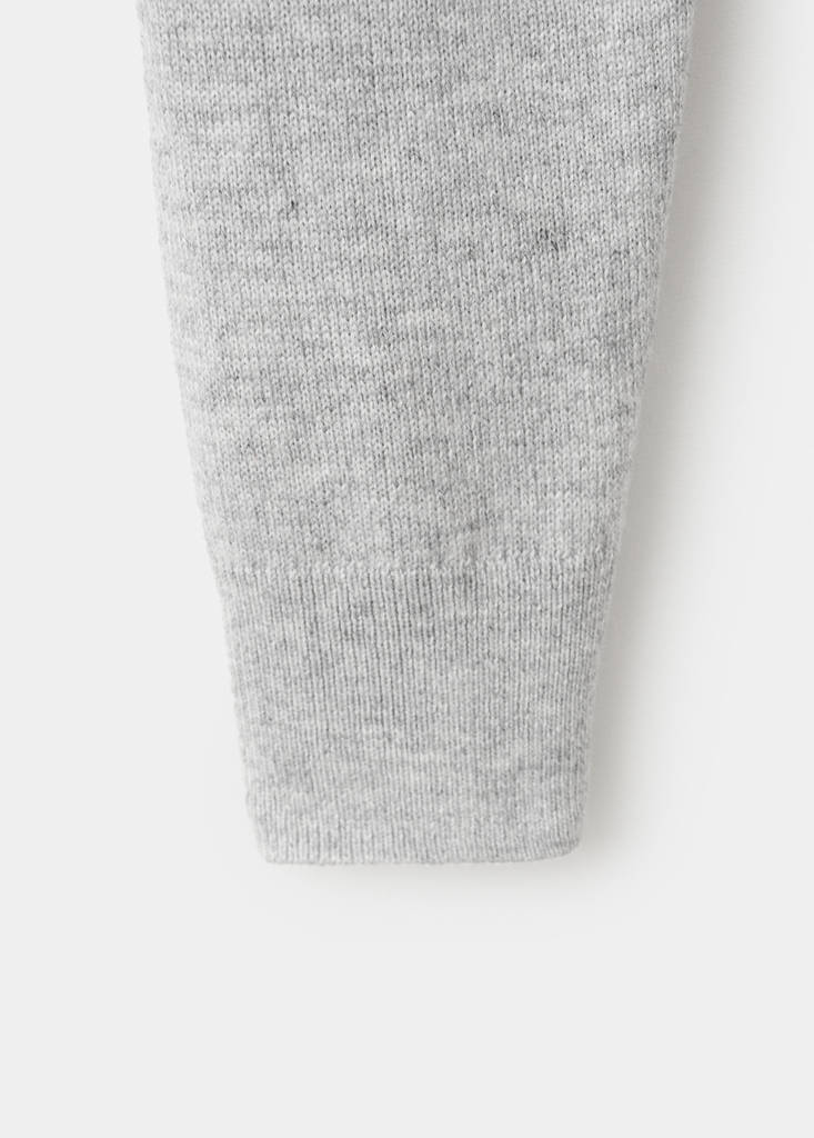 Knitted button cardigan — Light Heather Grey