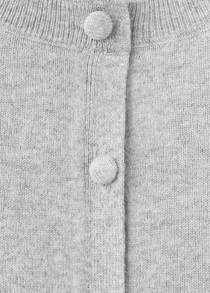 Knitted button cardigan — Light Heather Grey