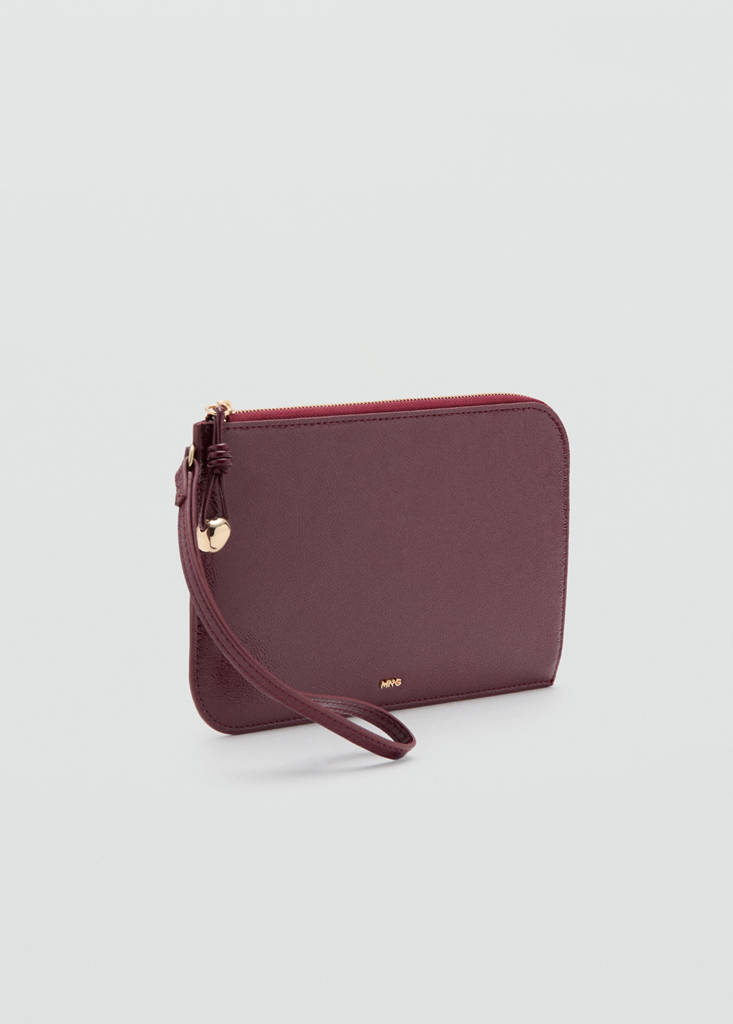 Mini beaded pochette — Burgundy