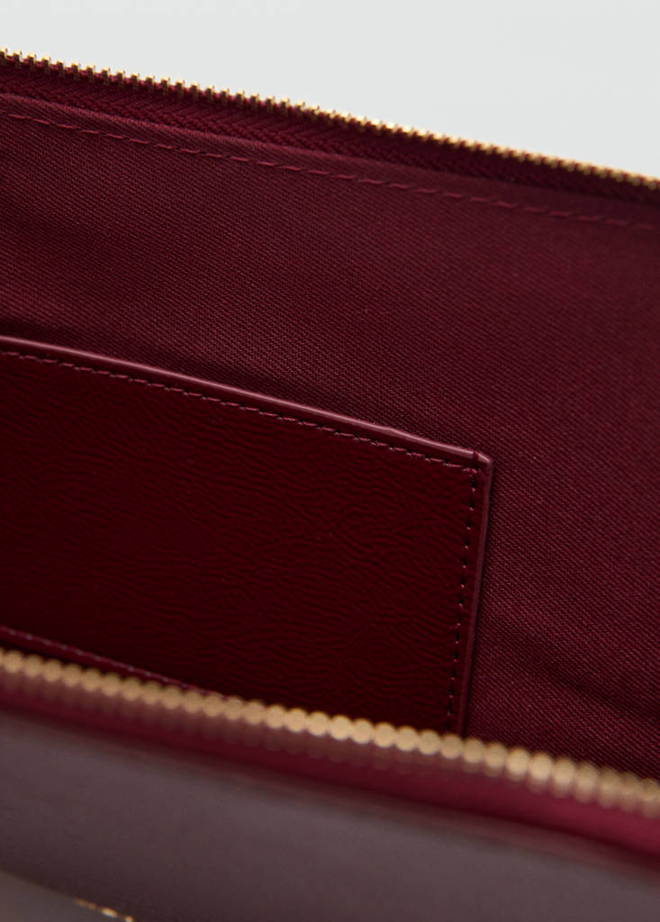 Mini beaded pochette — Burgundy