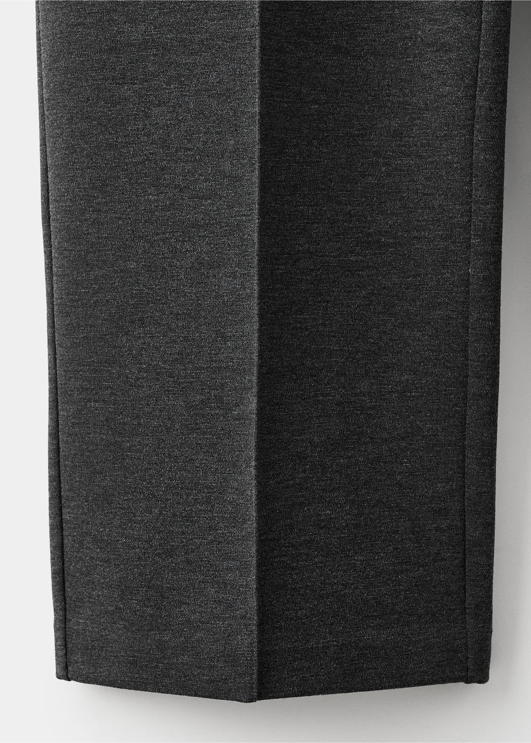Flecked knitted trousers - Details of the article 0, Medium Heather Grey. Ref: 27091276-00.
