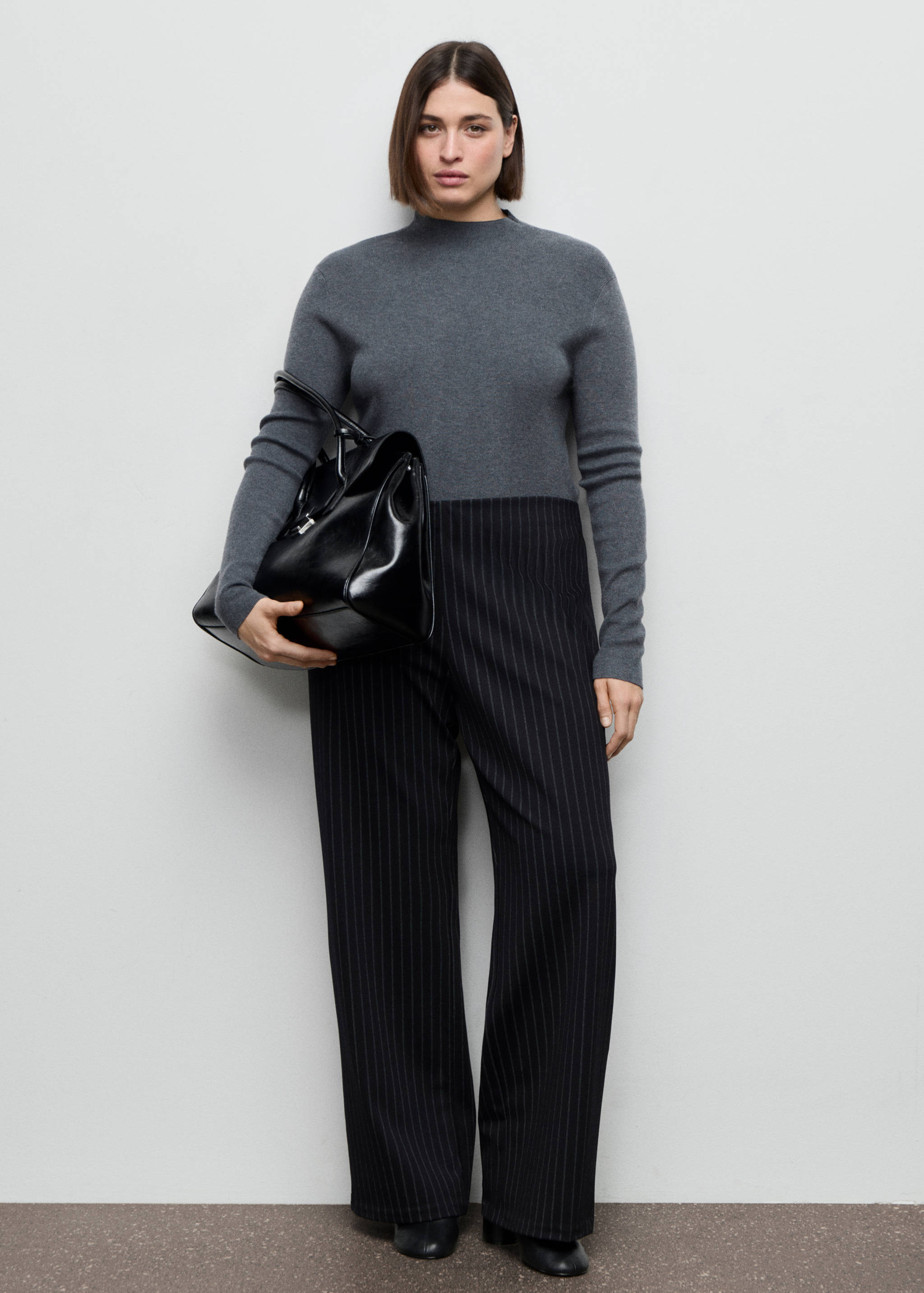 Chalk-stripe straight trousers - Details of the article 3