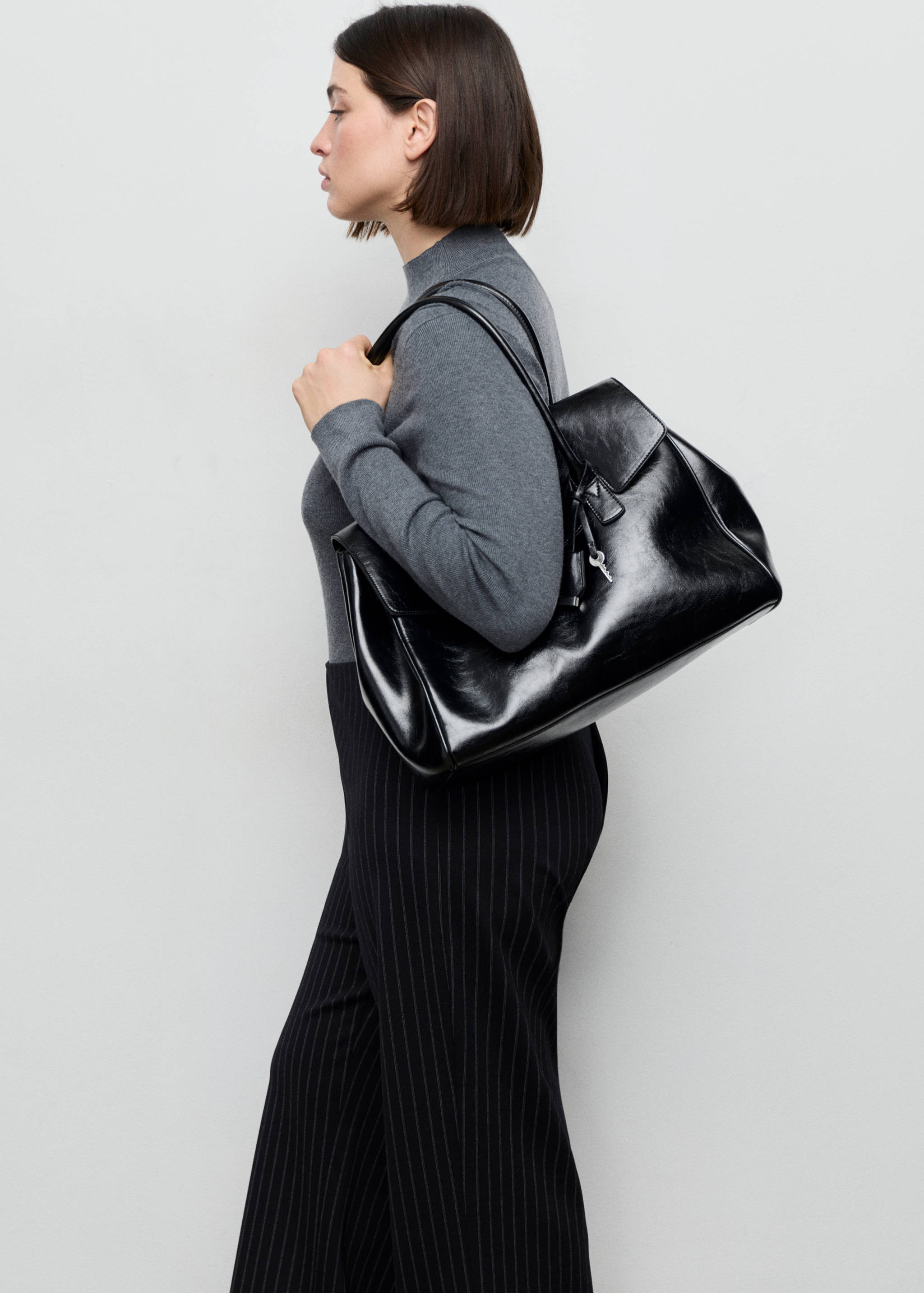 Chalk-stripe straight trousers - Details of the article 5