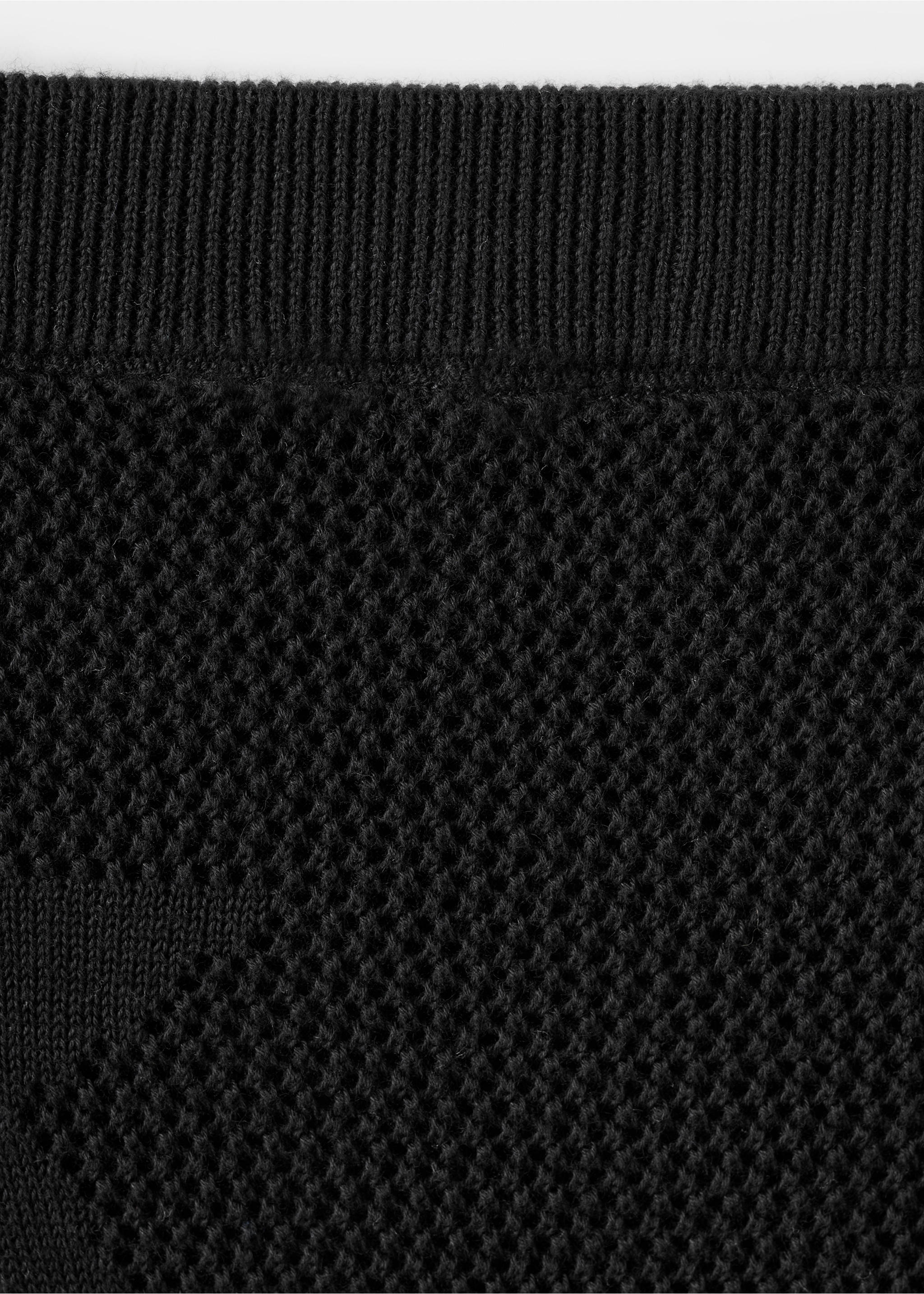 Полупрозрачная трикотажная юбка со звездами - Деталь изделия 8, Черный. Ref: 27091280-00.