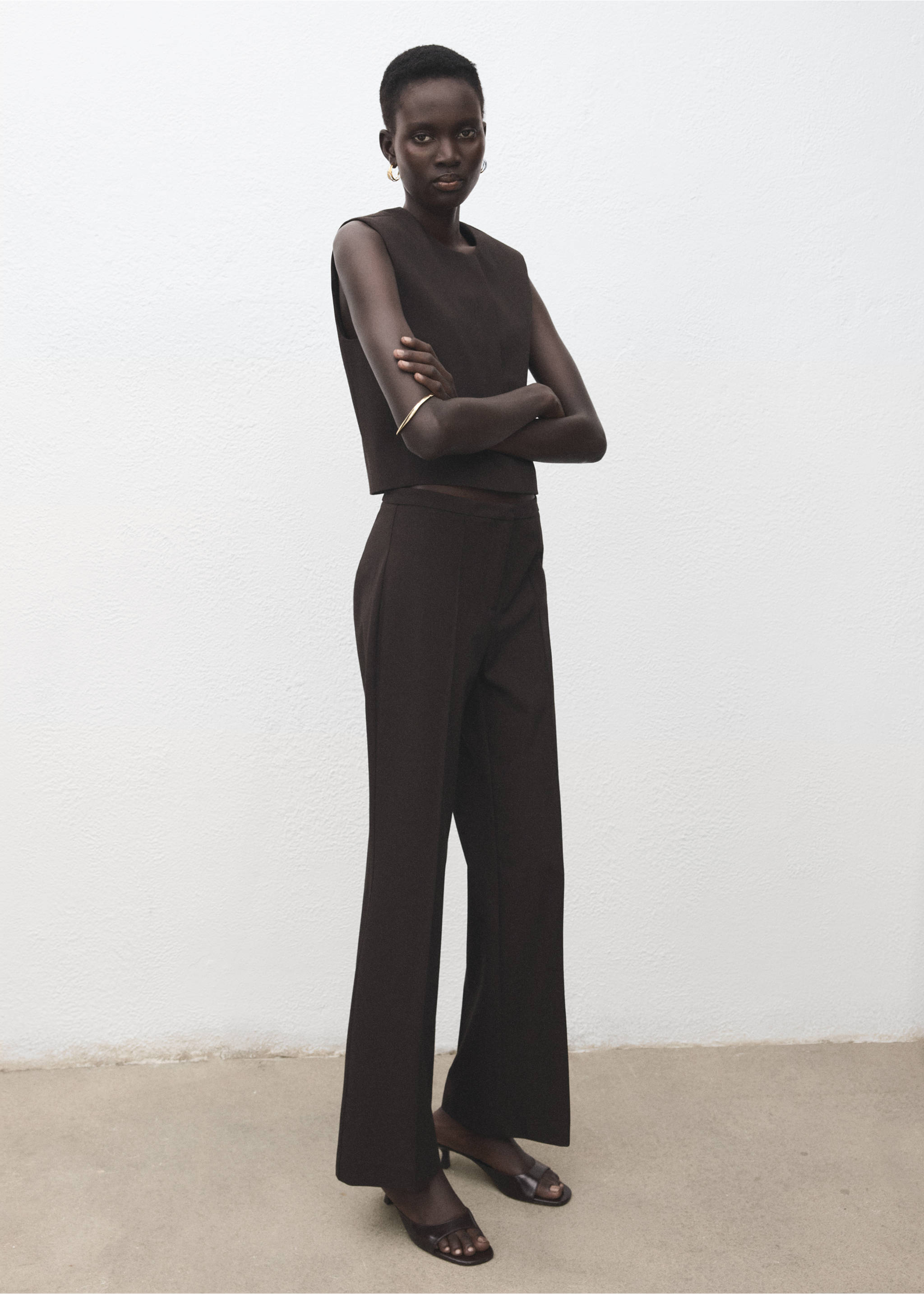 Low-rise flared trousers - General plane, Grey. Ref: 27091281-00.