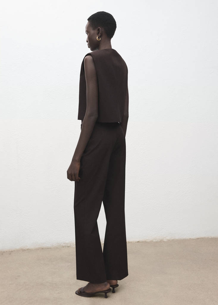 Low-rise flared trousers — Grey