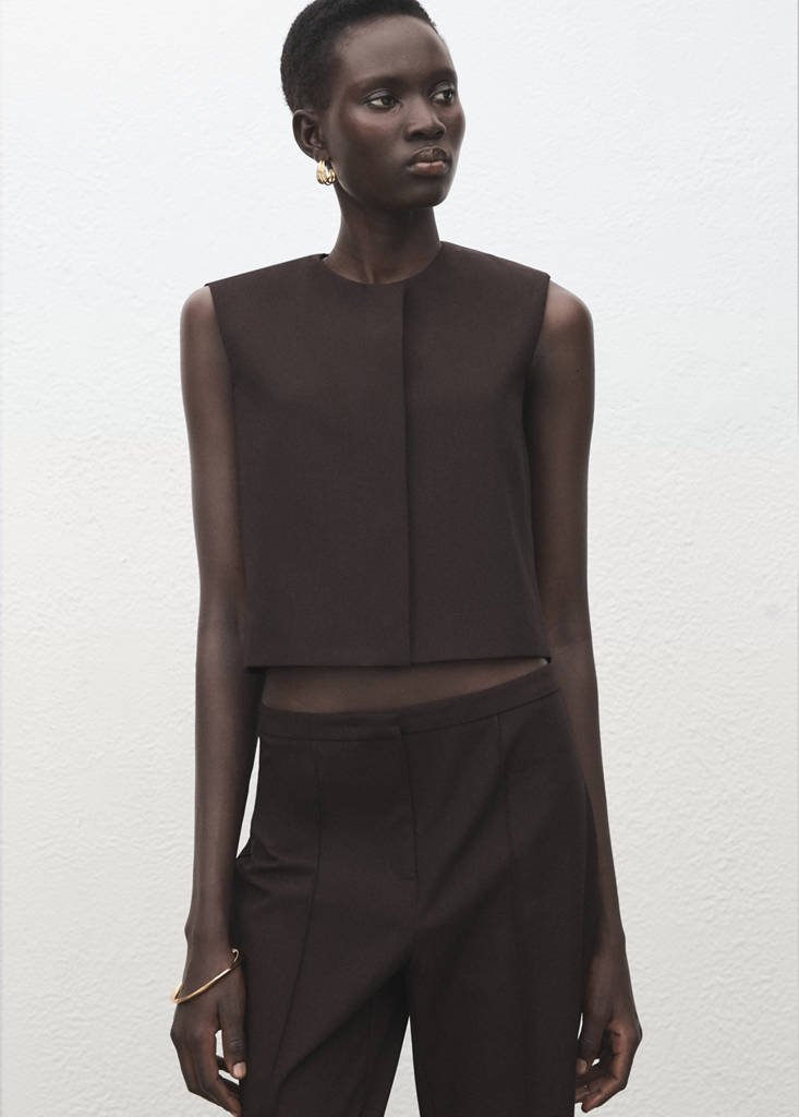 Low-rise flared trousers — Grey