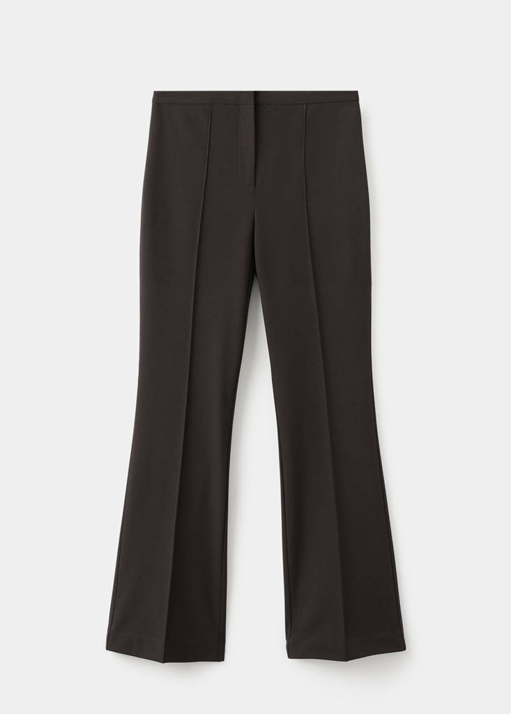 Low-rise flared trousers — Grey