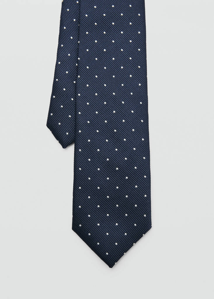 Polka-dot tie — Navy
