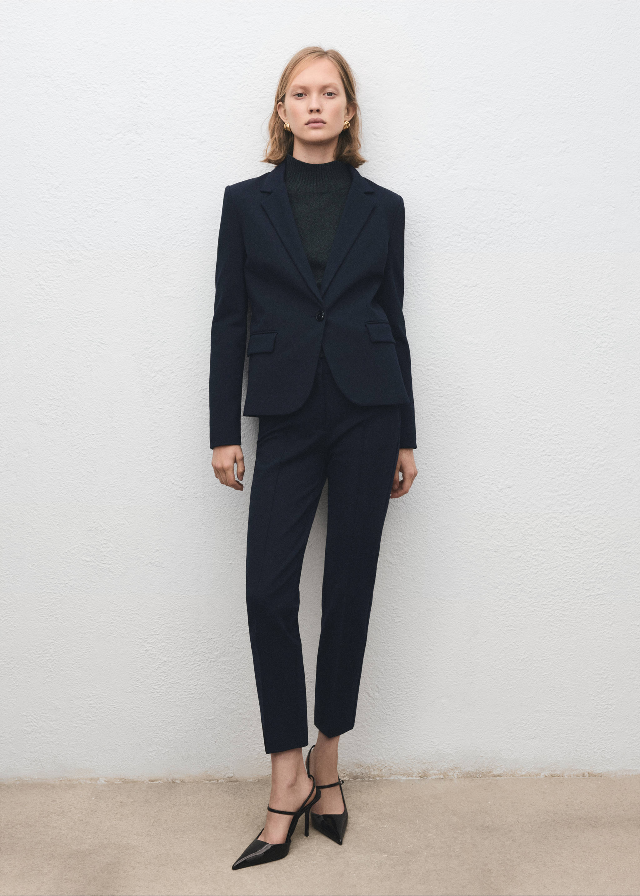 Fitted suit blazer - General plane, Dark Navy. Ref: 27091285-00.